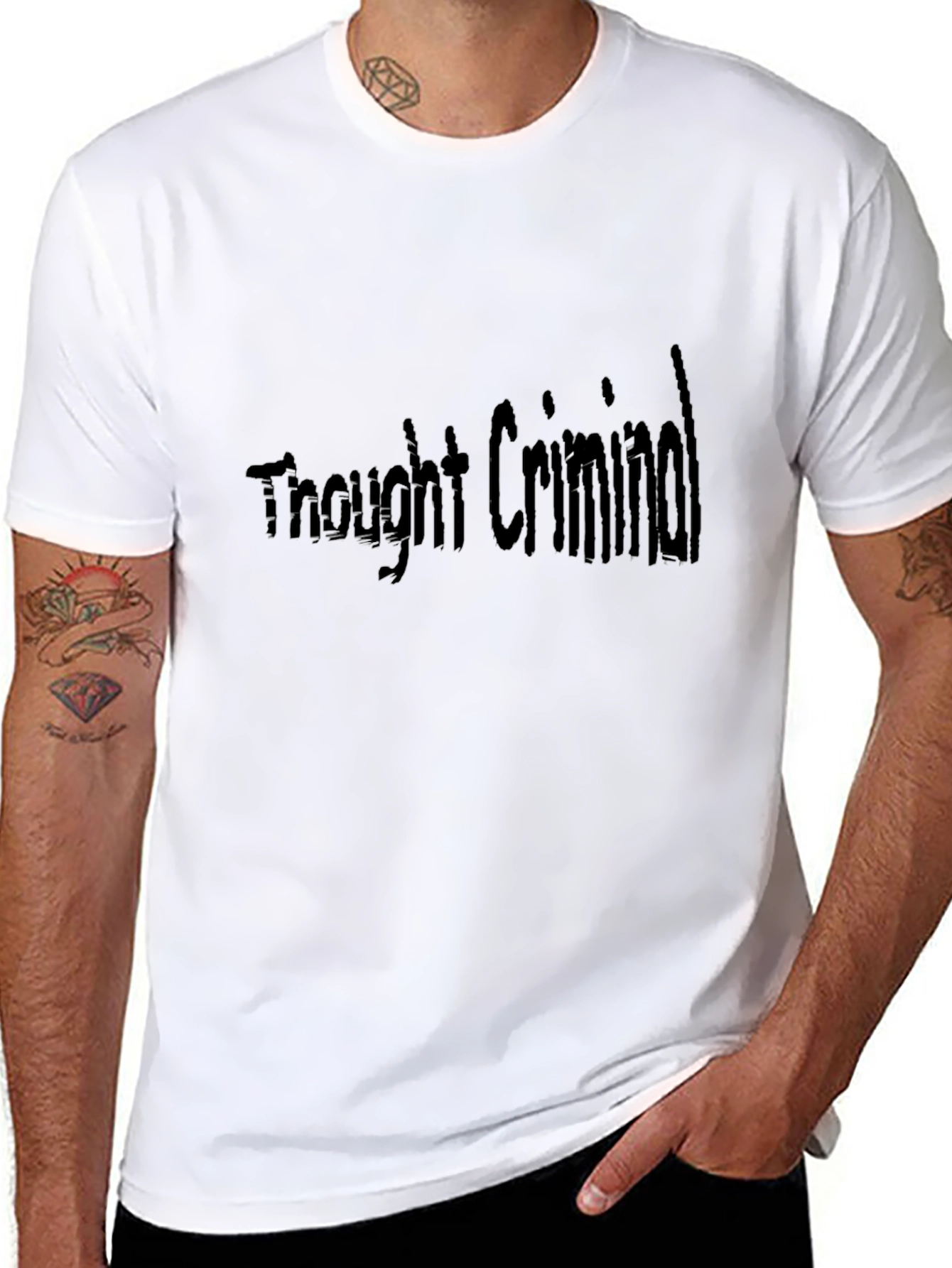 Thought Criminal Black T-Shirt - Express Yourself