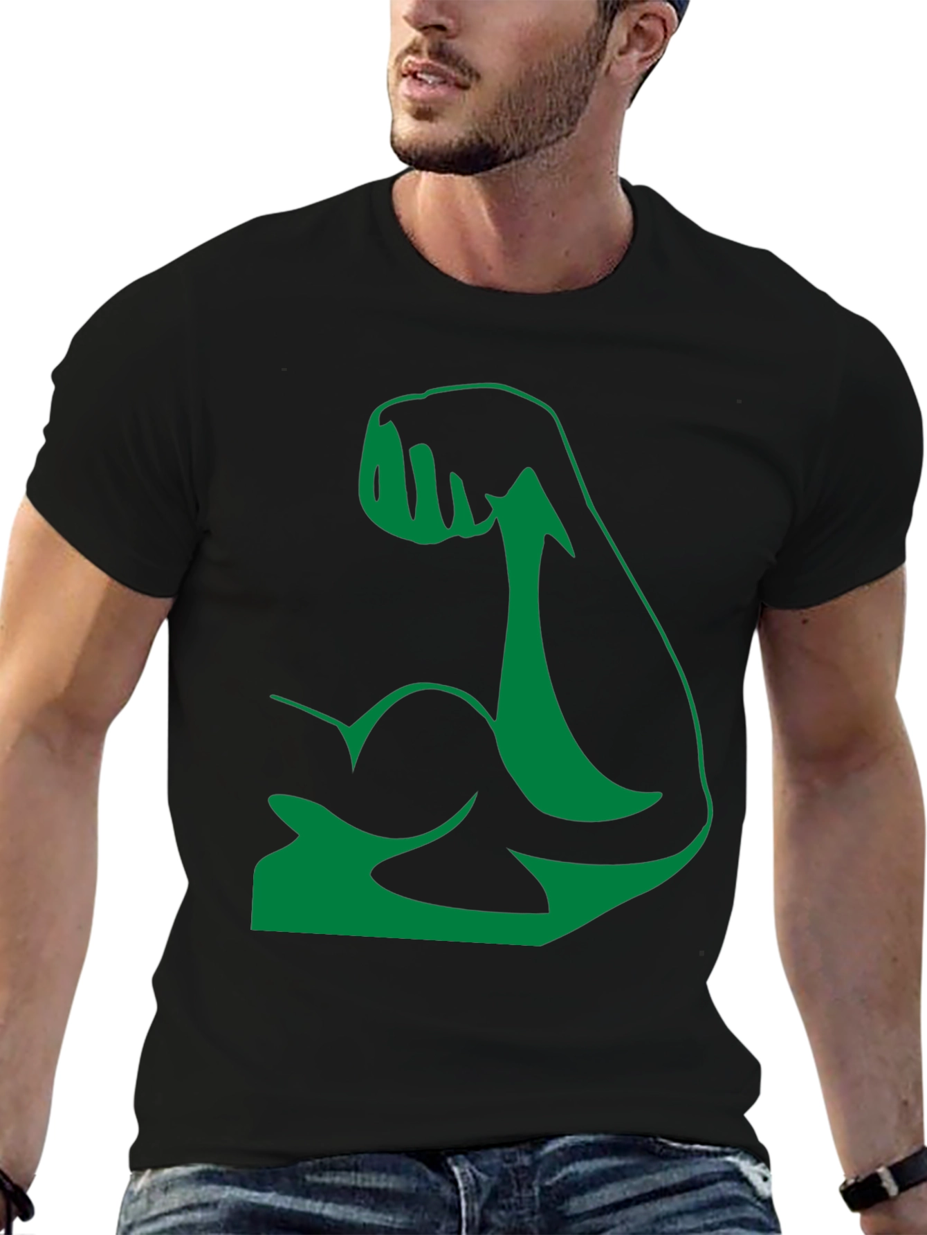Hulk Arm Black T-Shirt - Show Your Strength!