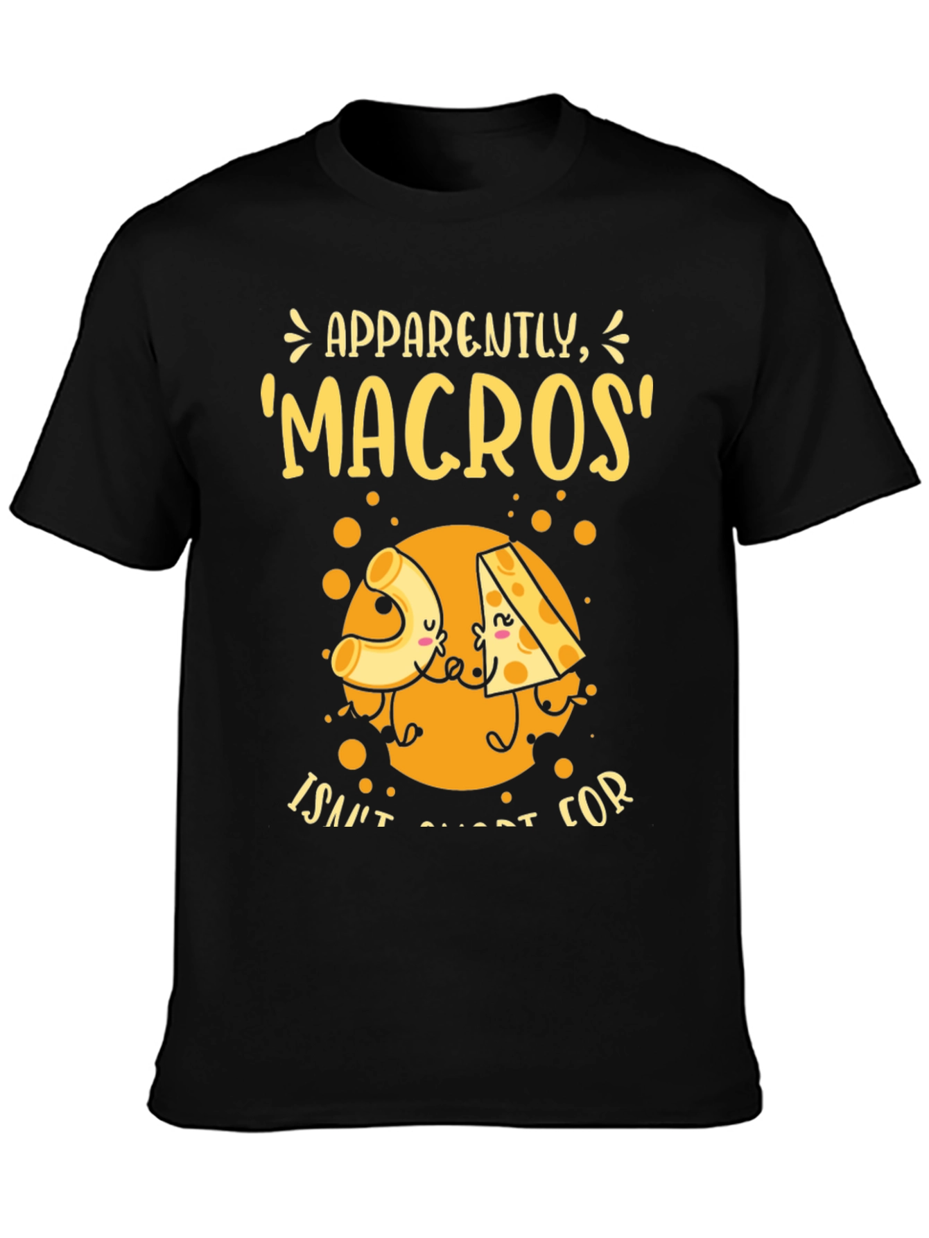 Funny Macros Pasta and Cheese Graphic T-Shirt