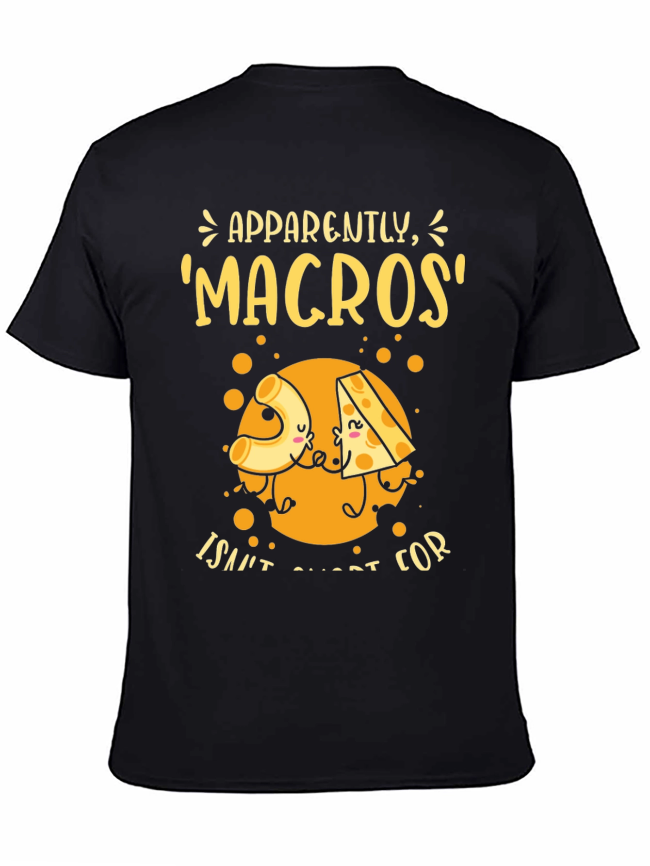 Funny Macros Pasta and Cheese Graphic T-Shirt