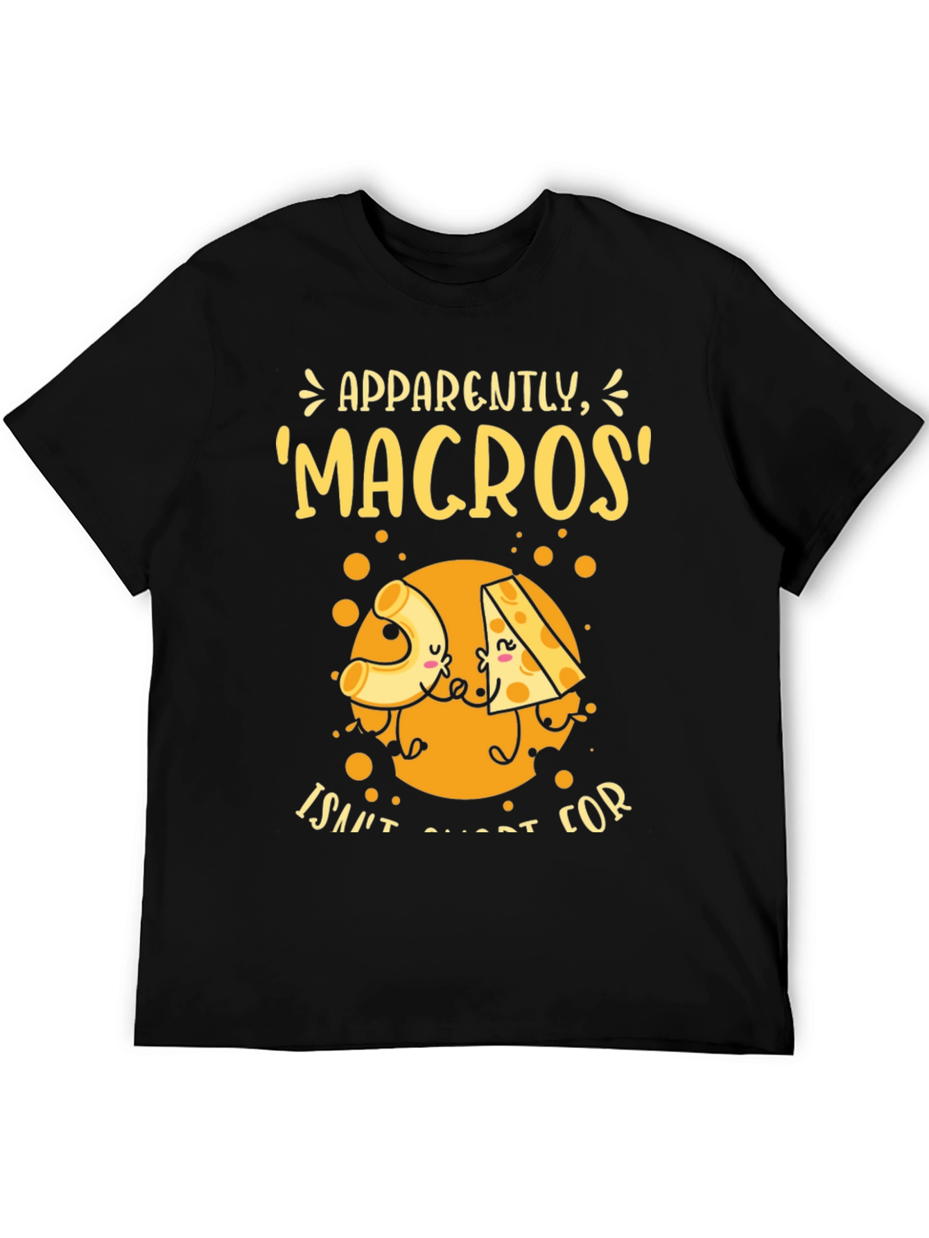 Funny Macros Pasta and Cheese Graphic T-Shirt