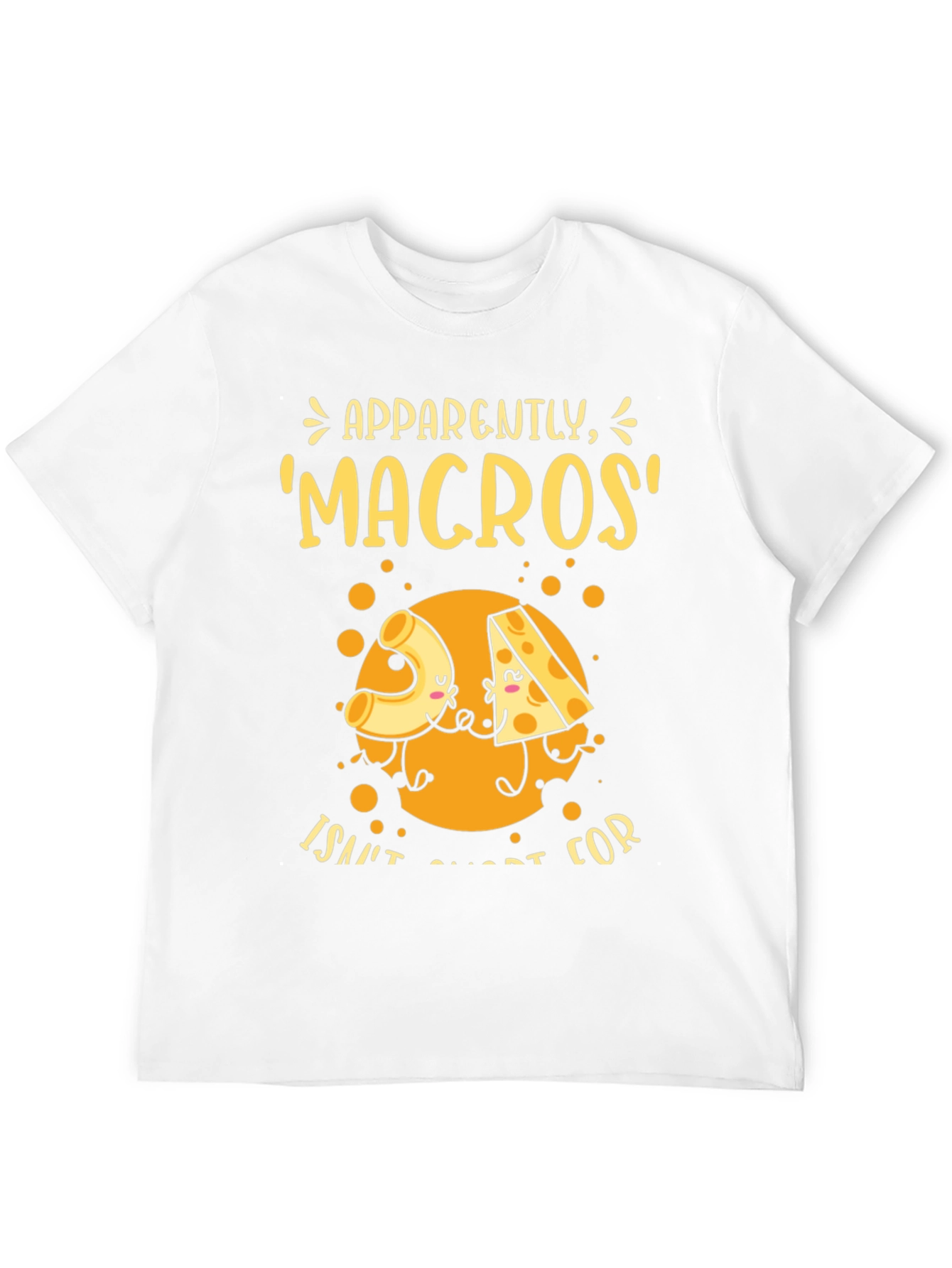 Funny Macros Pasta and Cheese Graphic T-Shirt