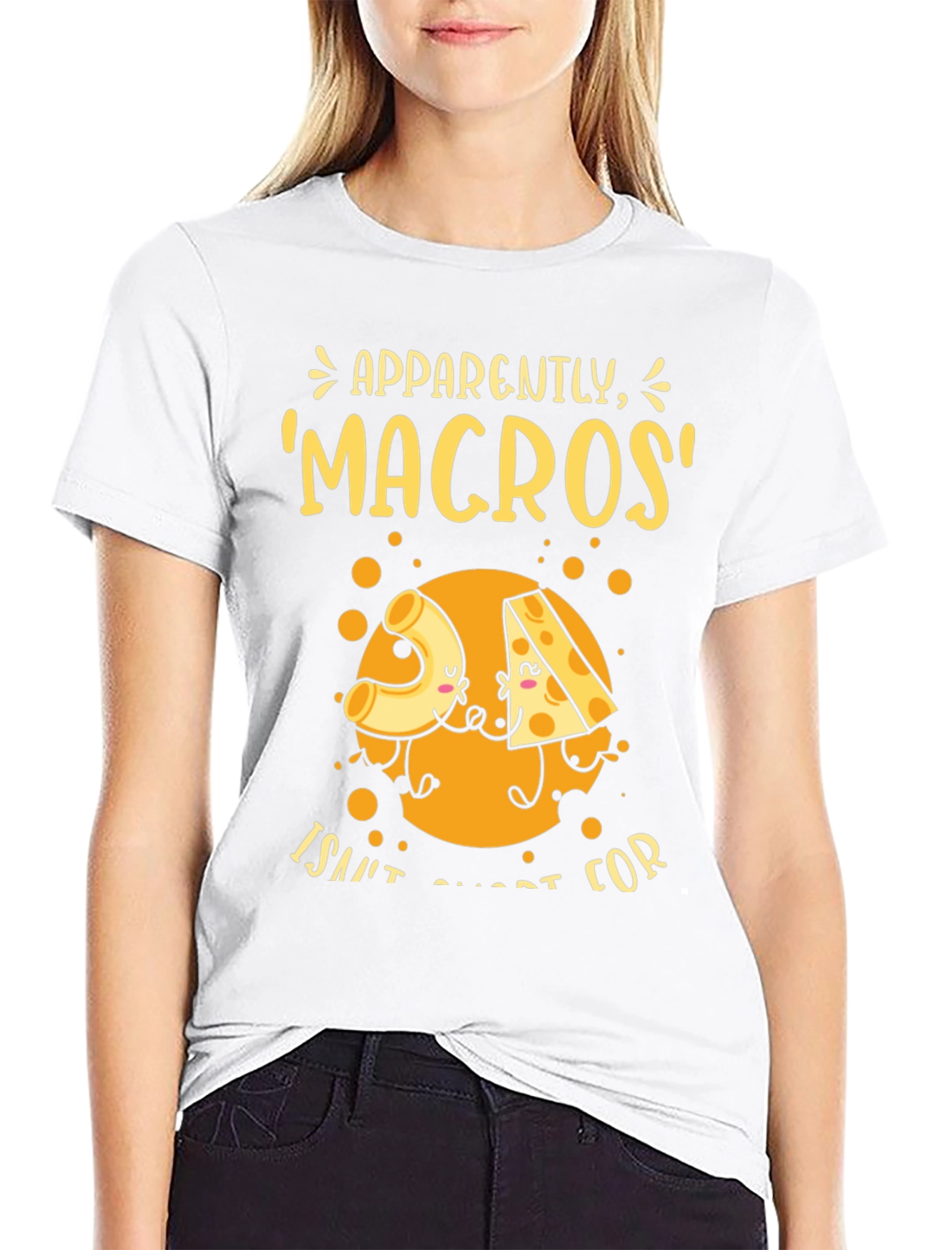 Funny Macros Pasta and Cheese Graphic T-Shirt