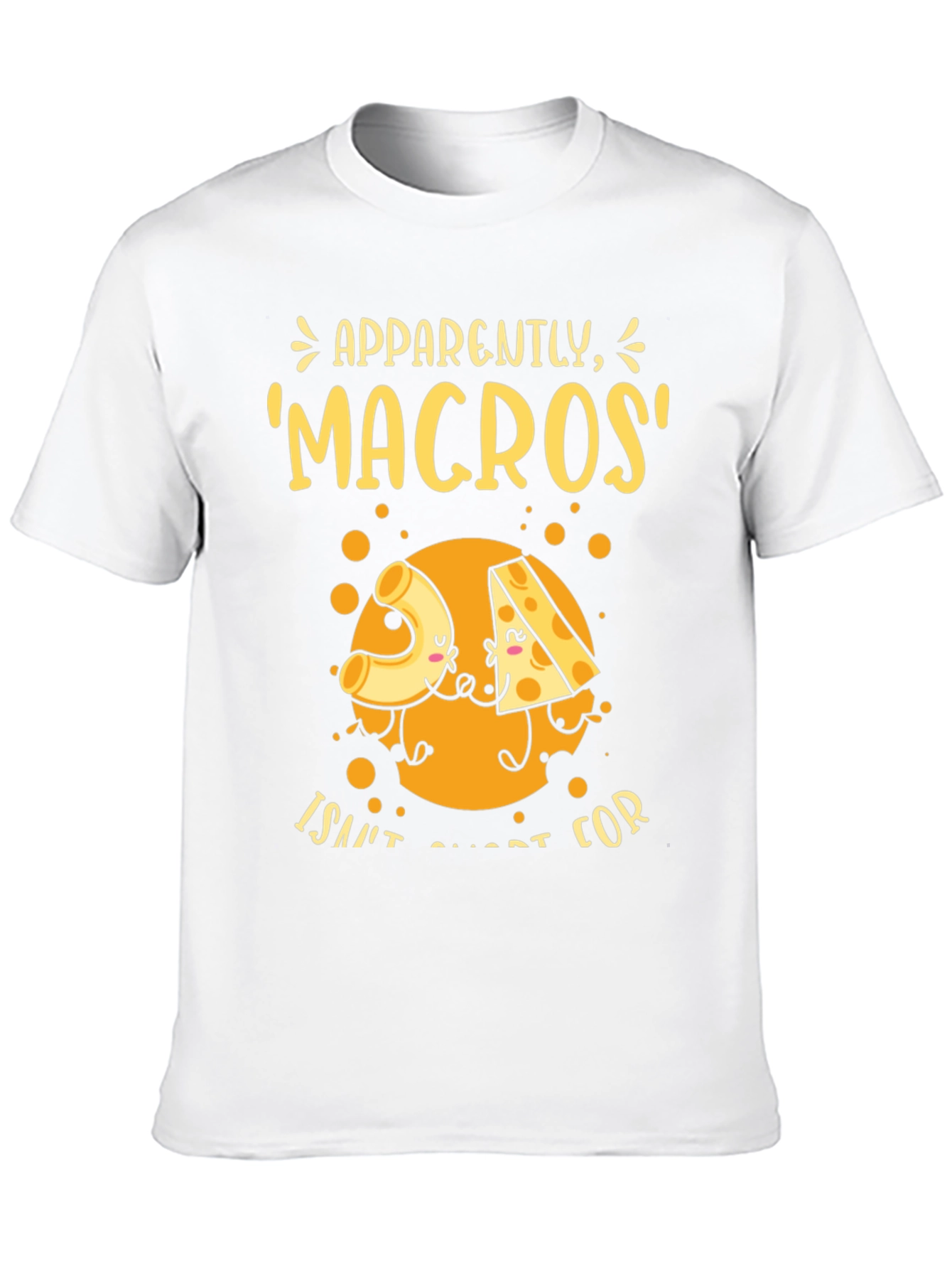 Funny Macros Pasta and Cheese Graphic T-Shirt