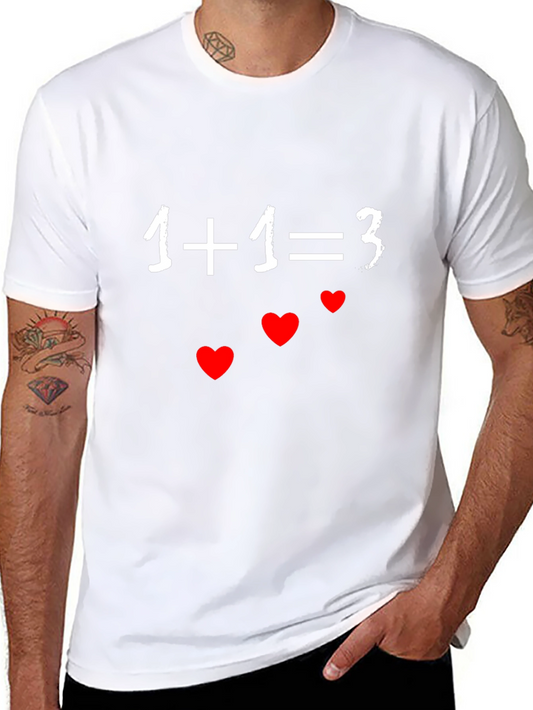 1+1=3 Cute Family Matching T-Shirt