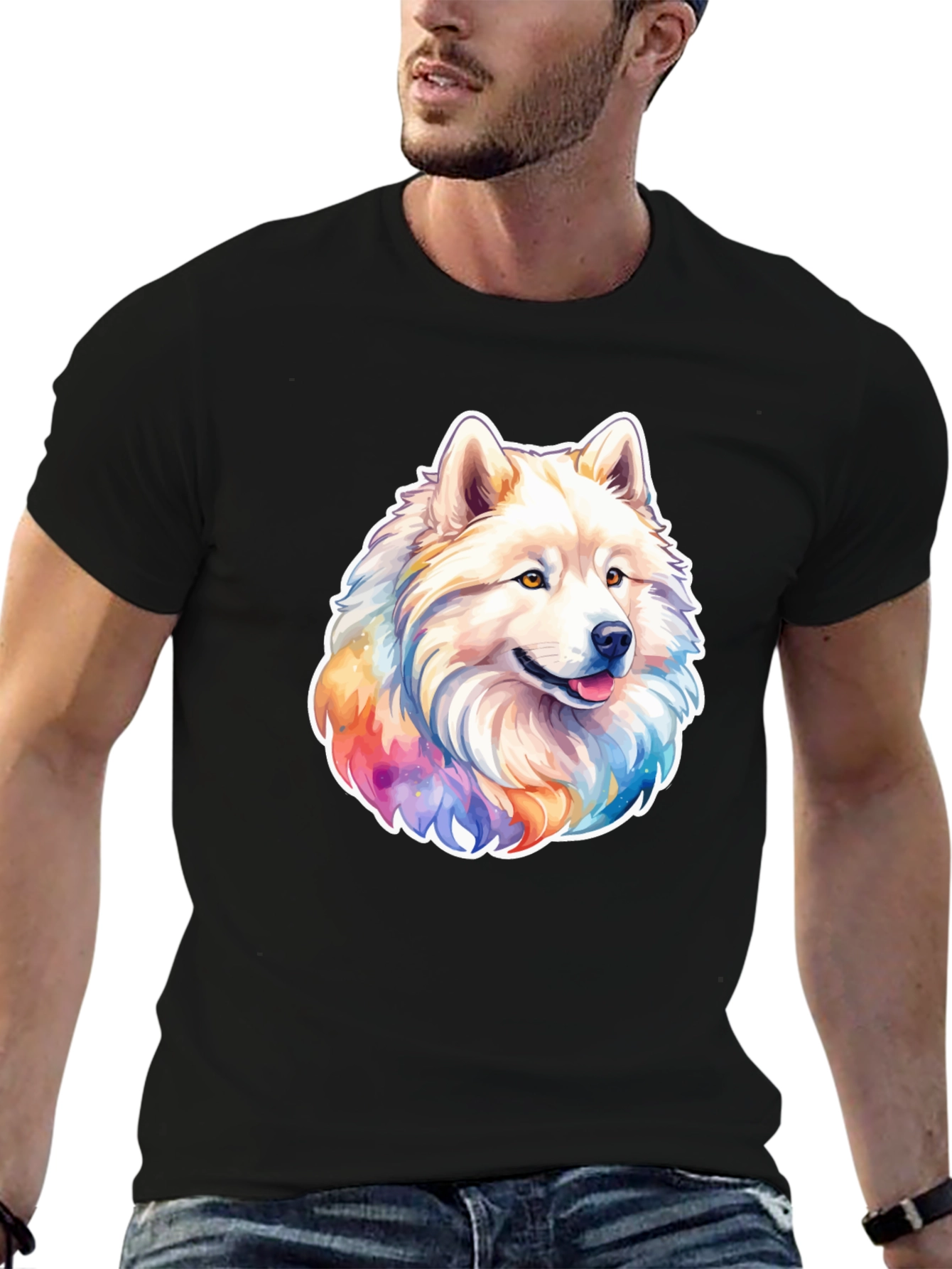 Dog Graphic Print T-Shirt - Stylish Casual Wear