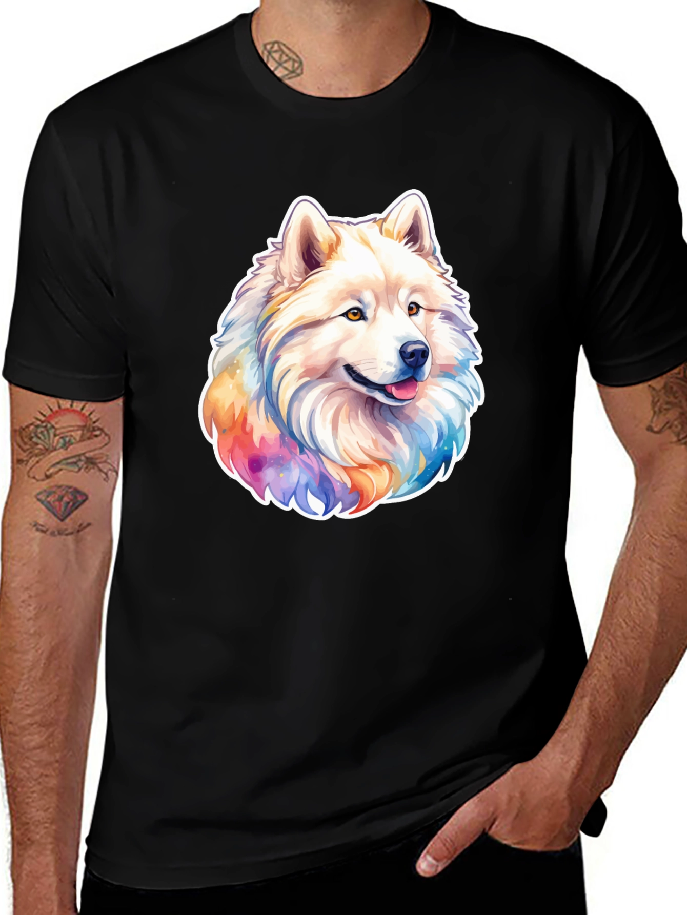 Dog Graphic Print T-Shirt - Stylish Casual Wear