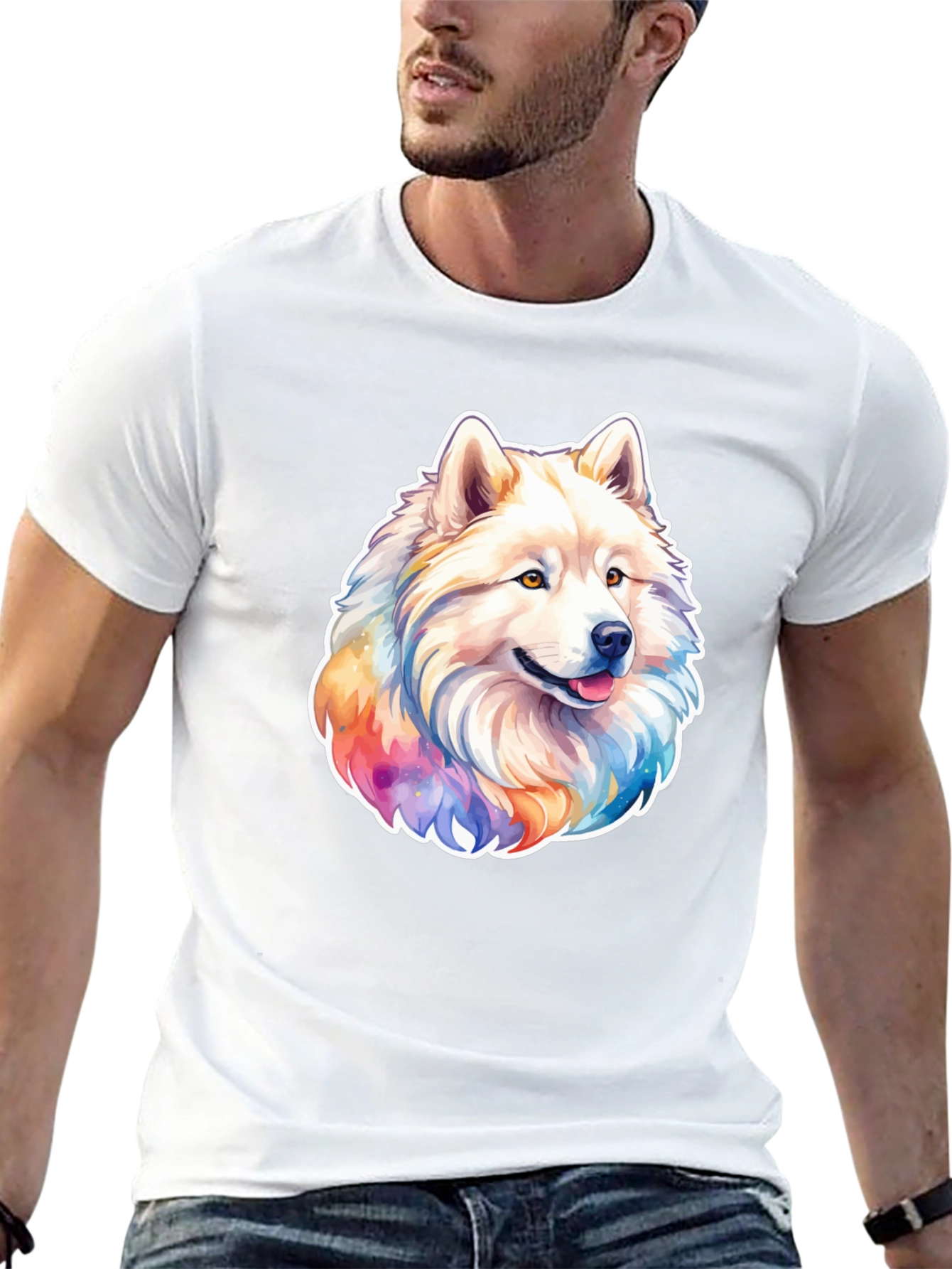 Dog Graphic Print T-Shirt - Stylish Casual Wear