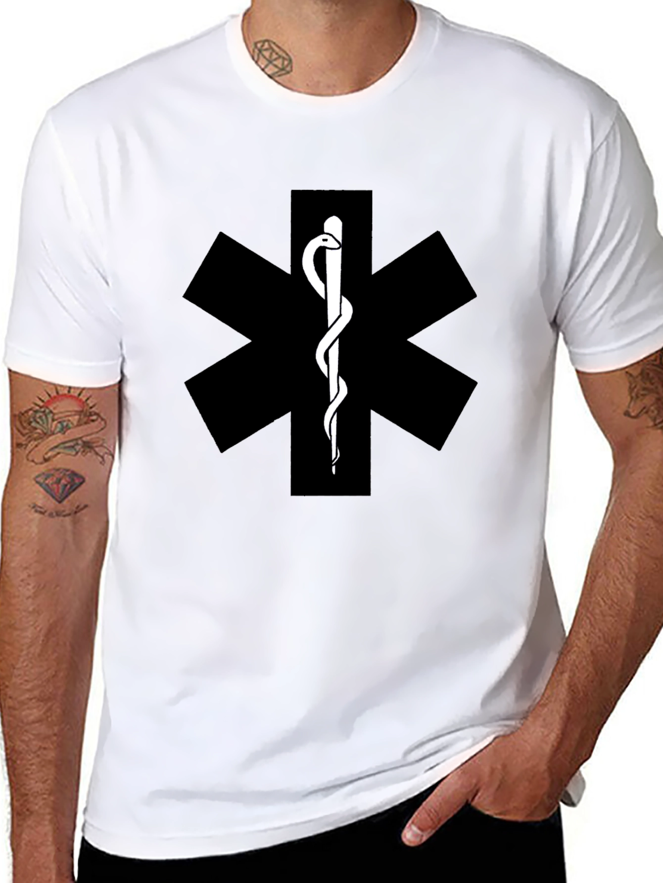 Medical Symbol T-Shirt - EMT Star of Life