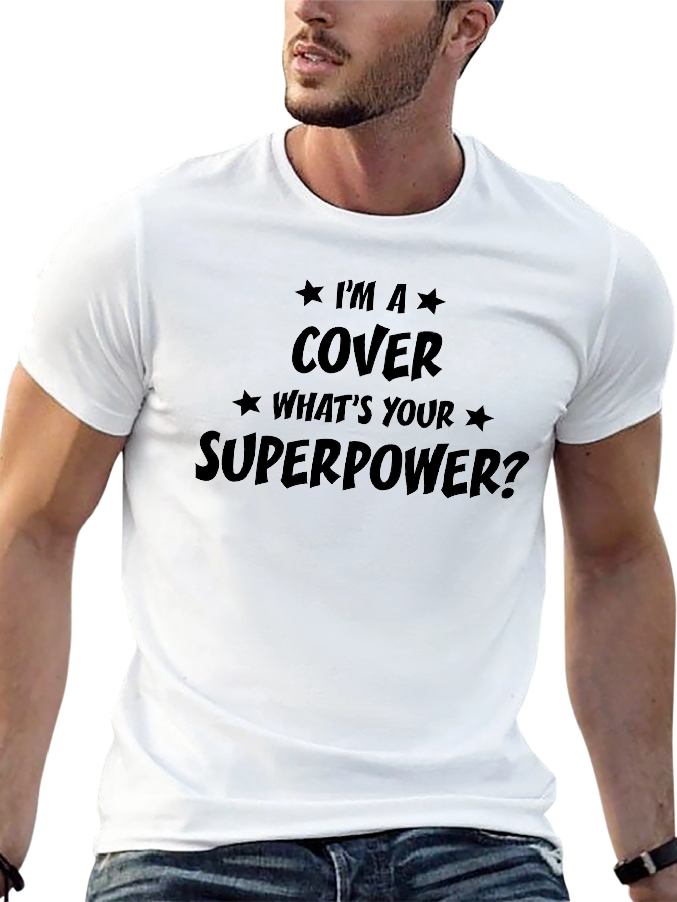 Cover Whats Your Superpower Black T-Shirt