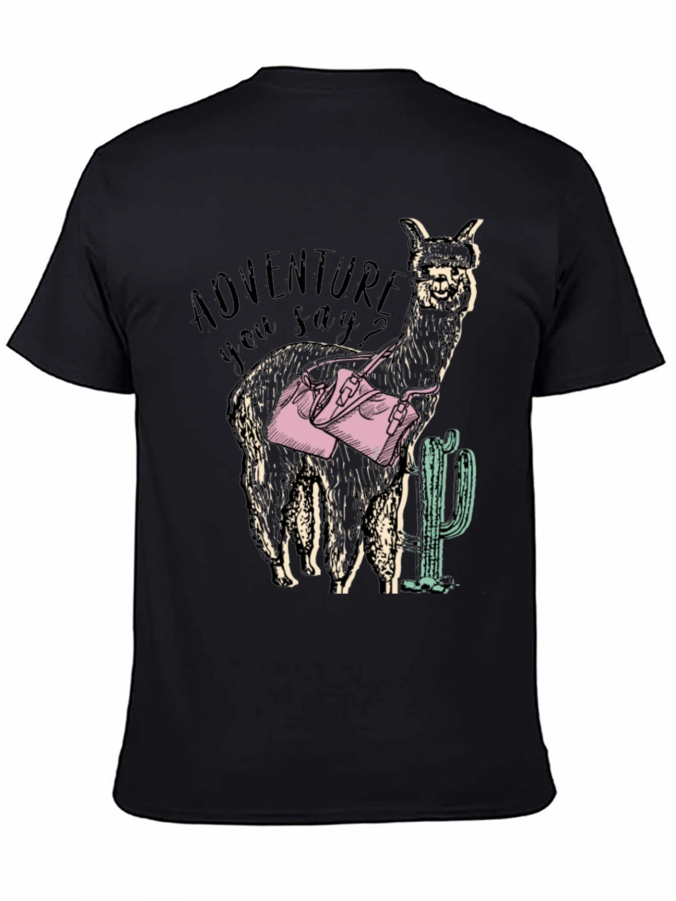 Adventure Alpaca Graphic Tee - Novelty Design