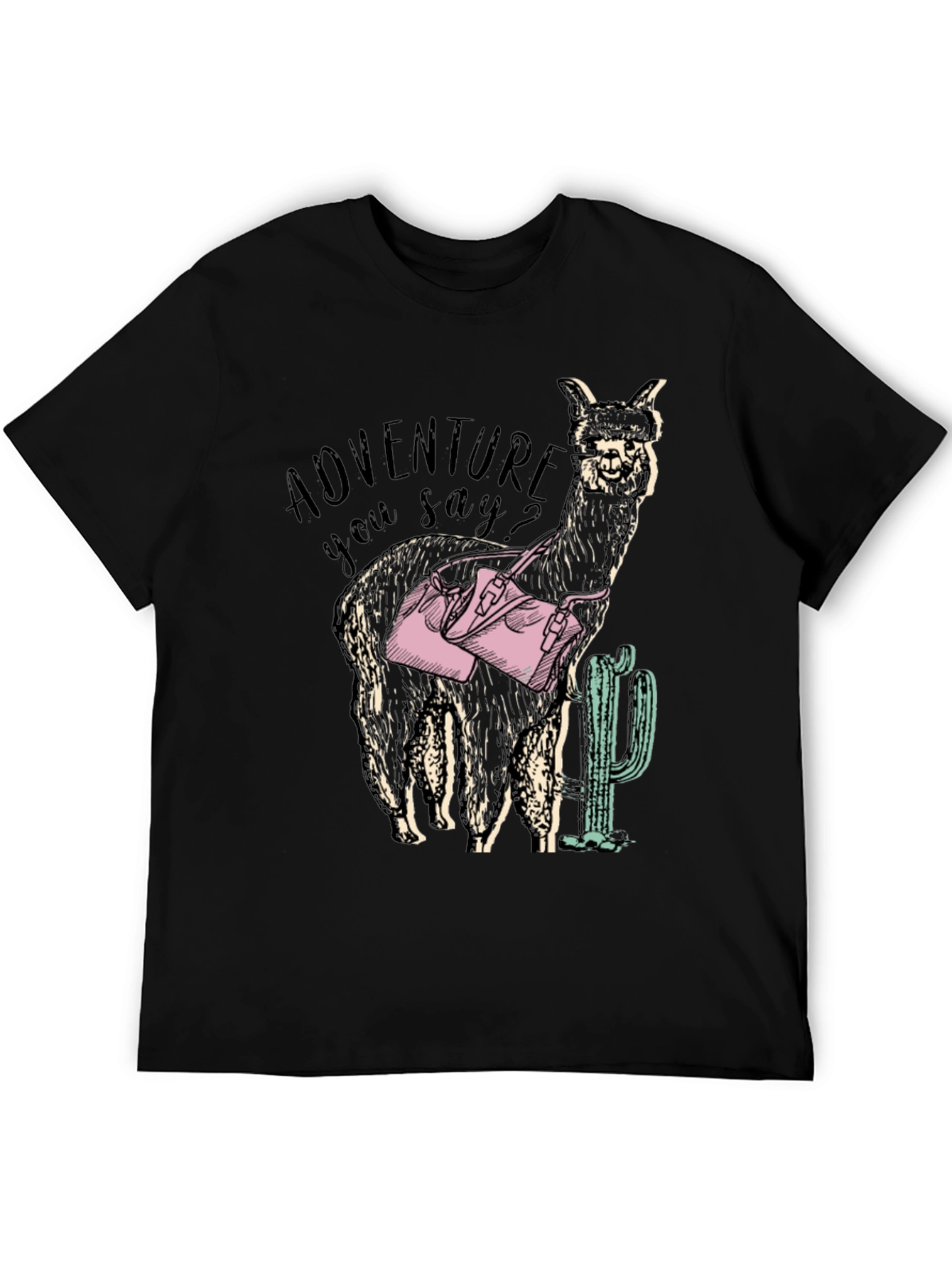 Adventure Alpaca Graphic Tee - Novelty Design