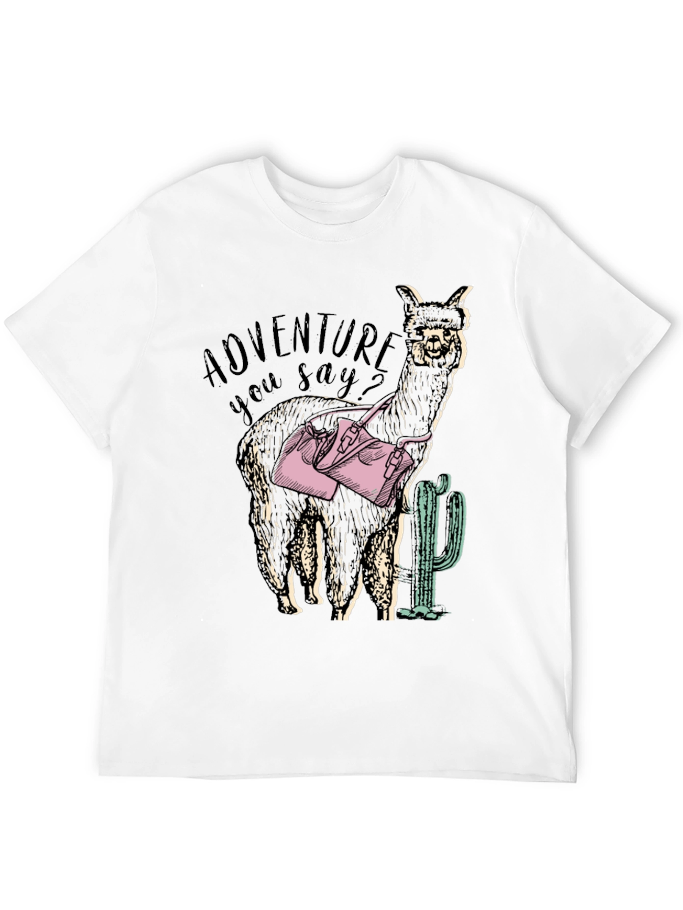 Adventure Alpaca Graphic Tee - Novelty Design