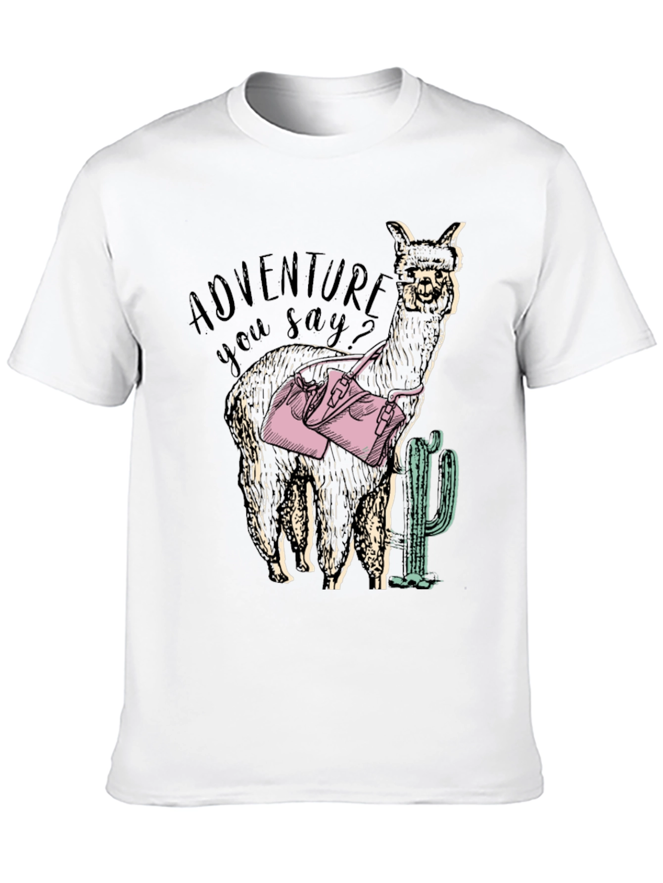 Adventure Alpaca Graphic Tee - Novelty Design