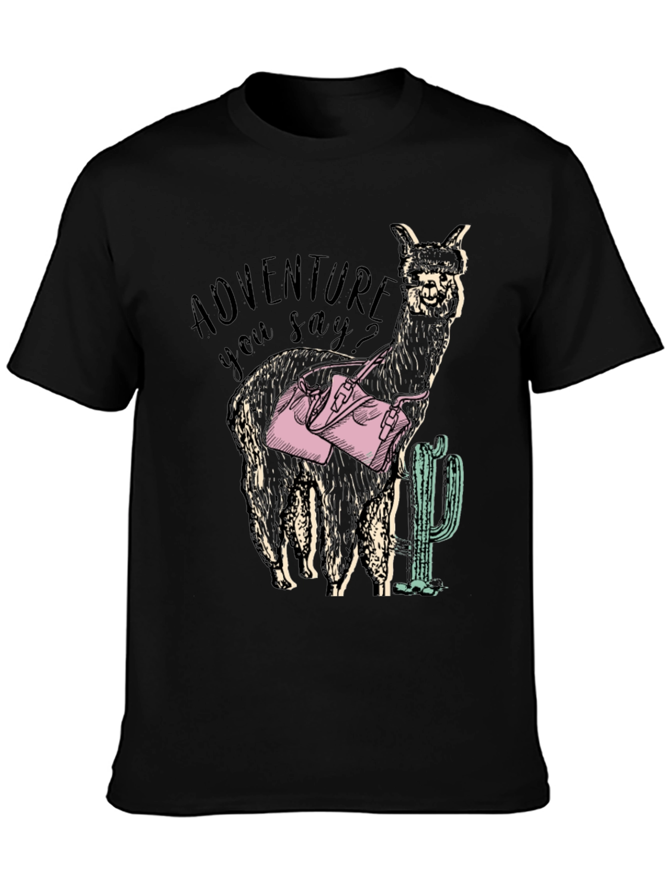 Adventure Alpaca Graphic Tee - Novelty Design