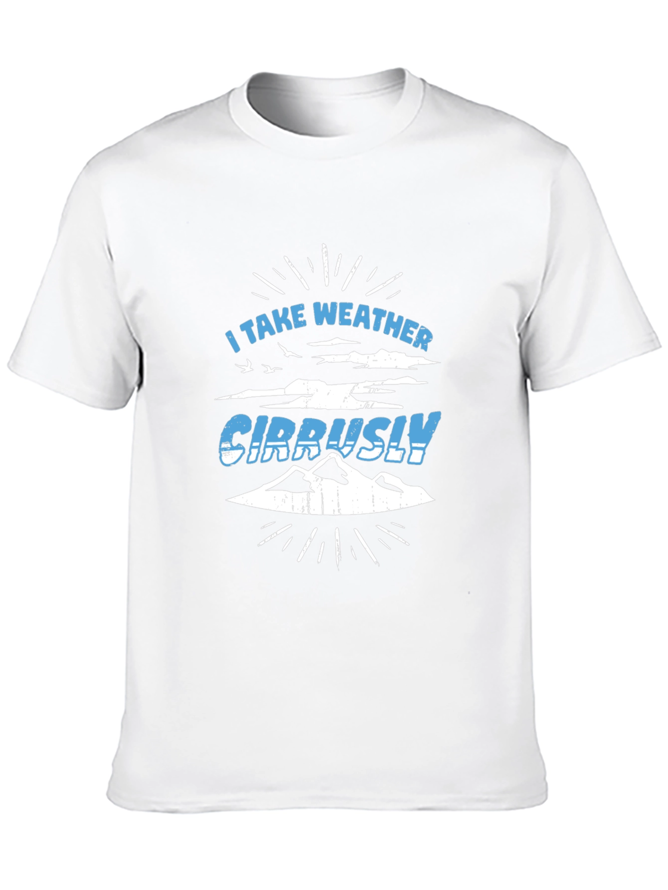 Weather Puns Black T-Shirt - Cirrusly