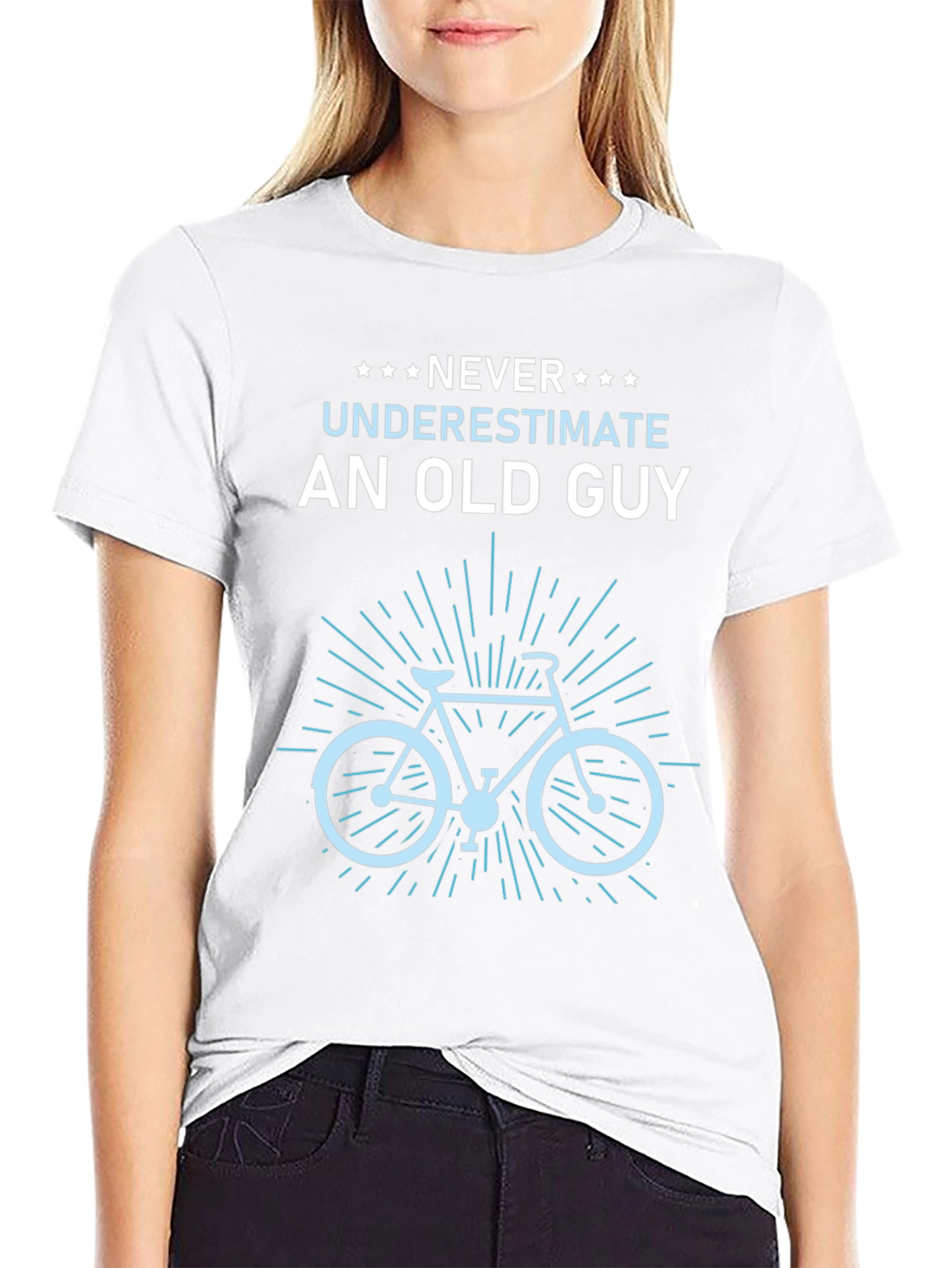 Never Underestimate An Old Guy Bike Graphic Tee