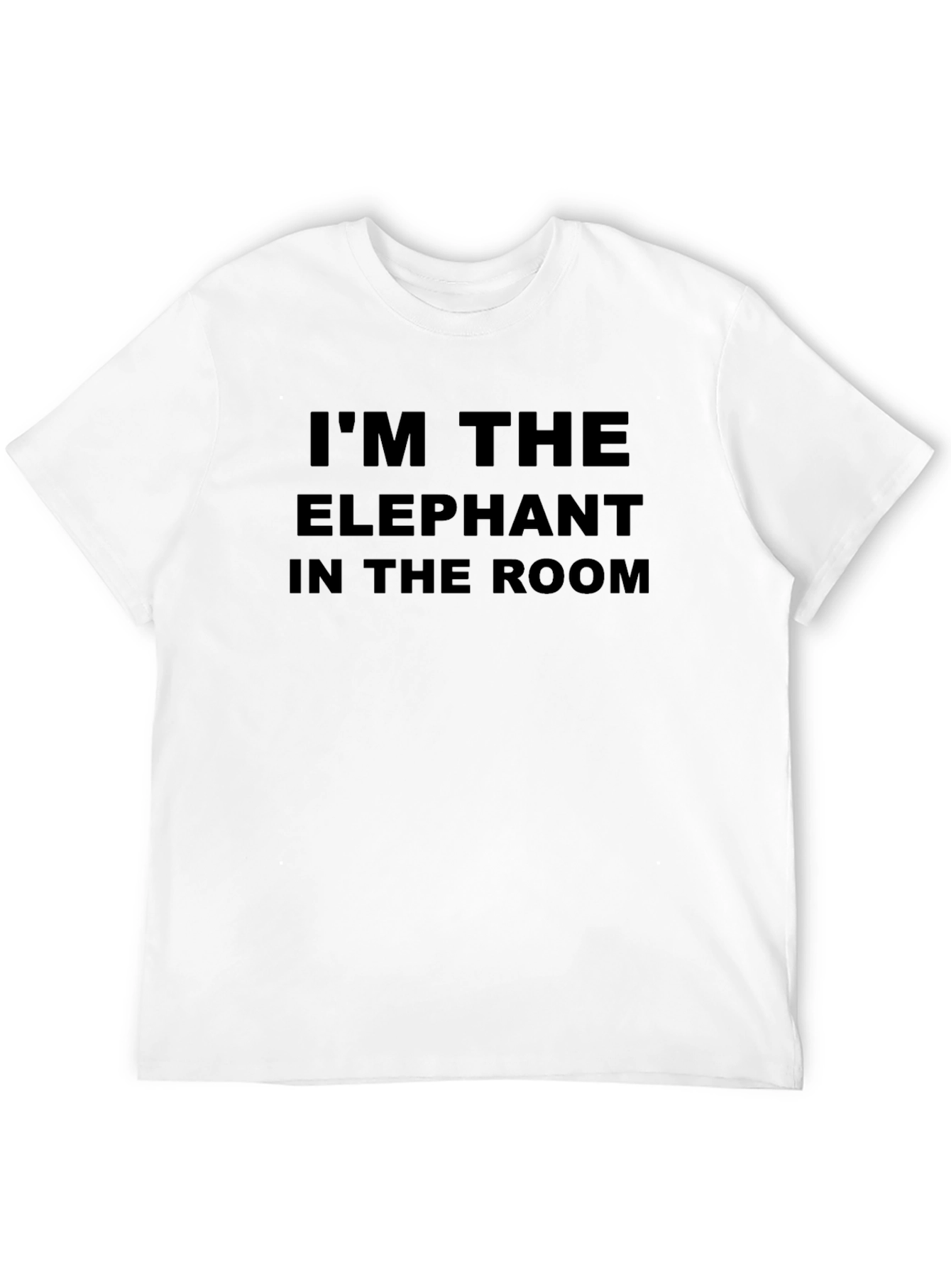 Elephant in the Room Mens Black T-Shirt
