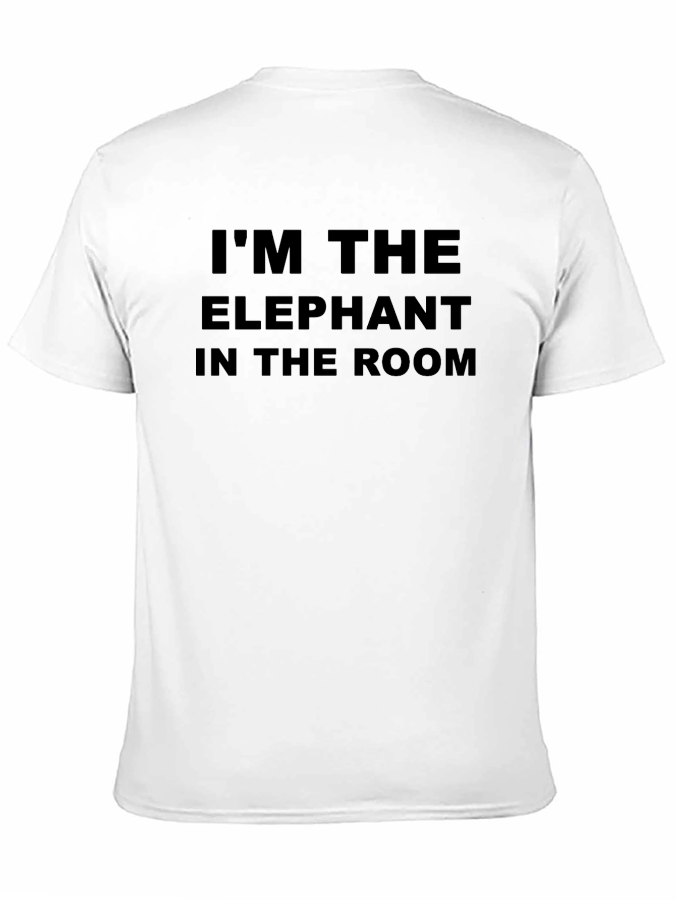 Elephant in the Room Mens Black T-Shirt