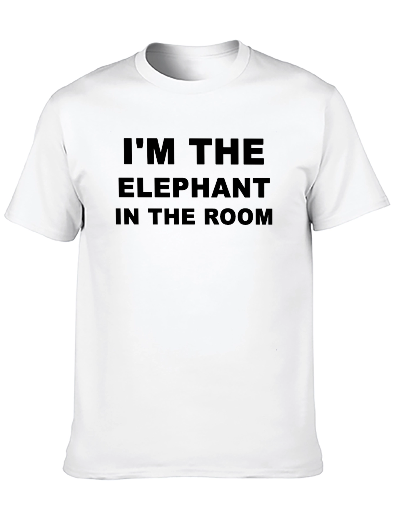 Elephant in the Room Mens Black T-Shirt