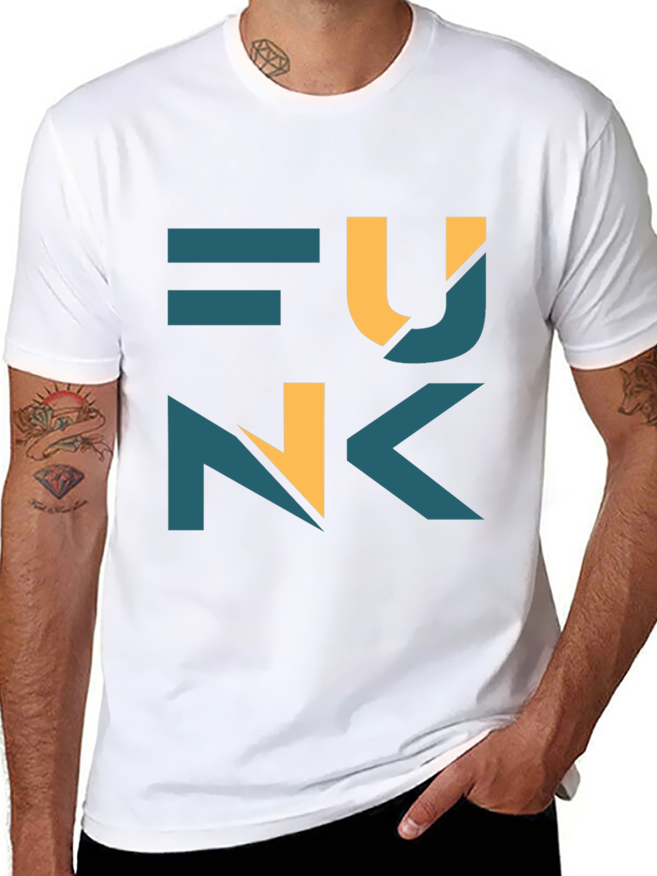 Funk Graphic Print Black T-Shirt