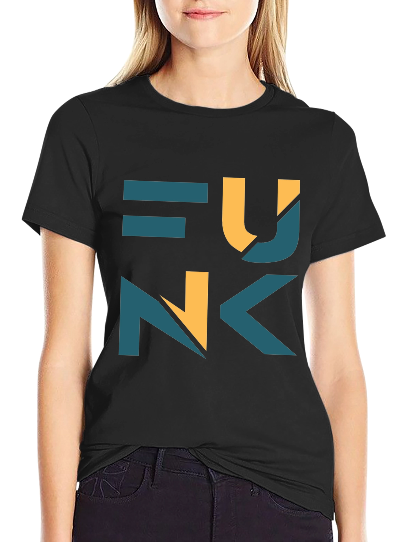 Funk Graphic Print Black T-Shirt