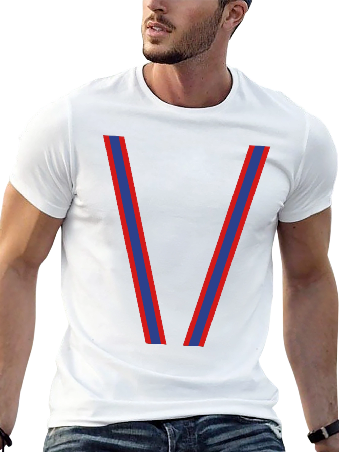 Modern V Graphic T-Shirt - Bold Style