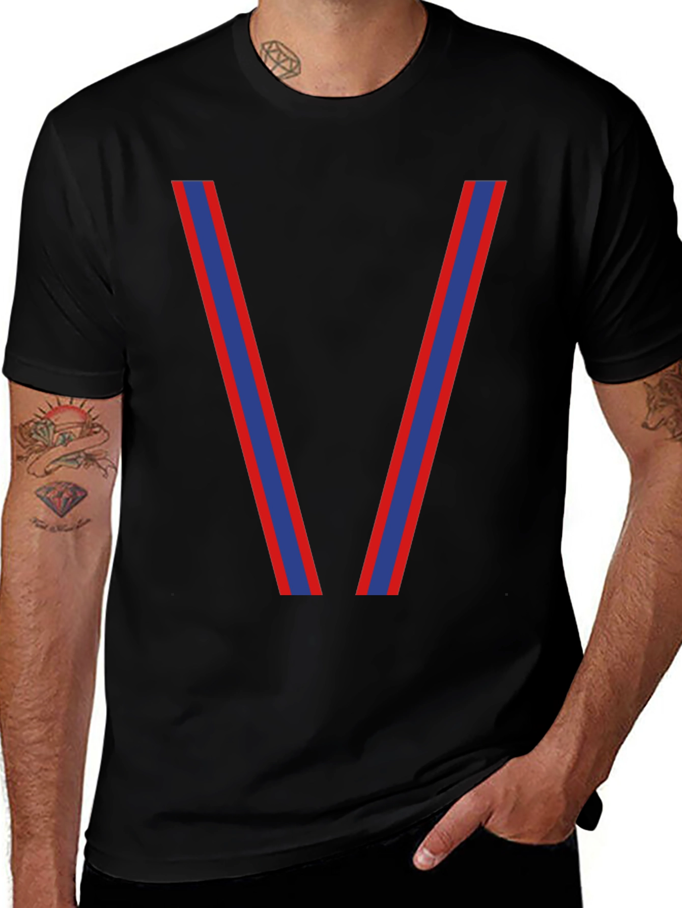 Modern V Graphic T-Shirt - Bold Style