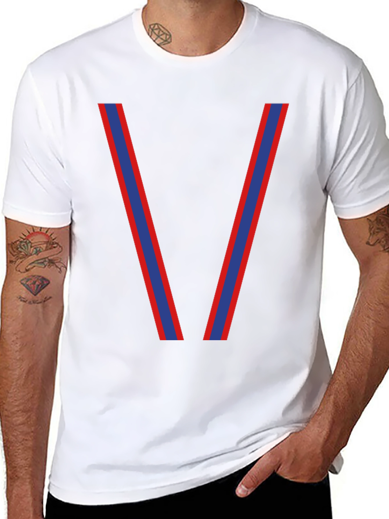 Modern V Graphic T-Shirt - Bold Style