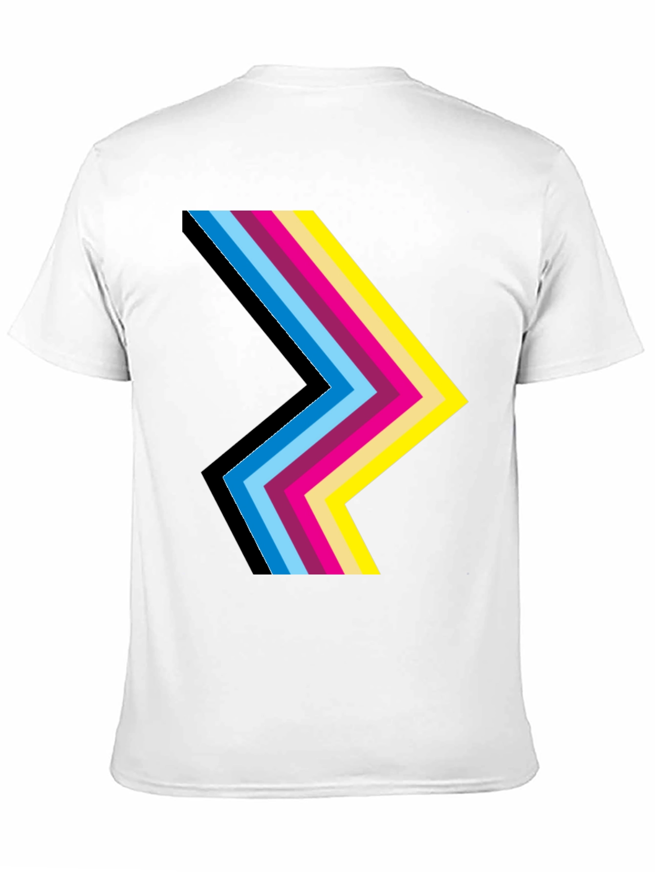 Retro Chevron Graphic Black T-Shirt