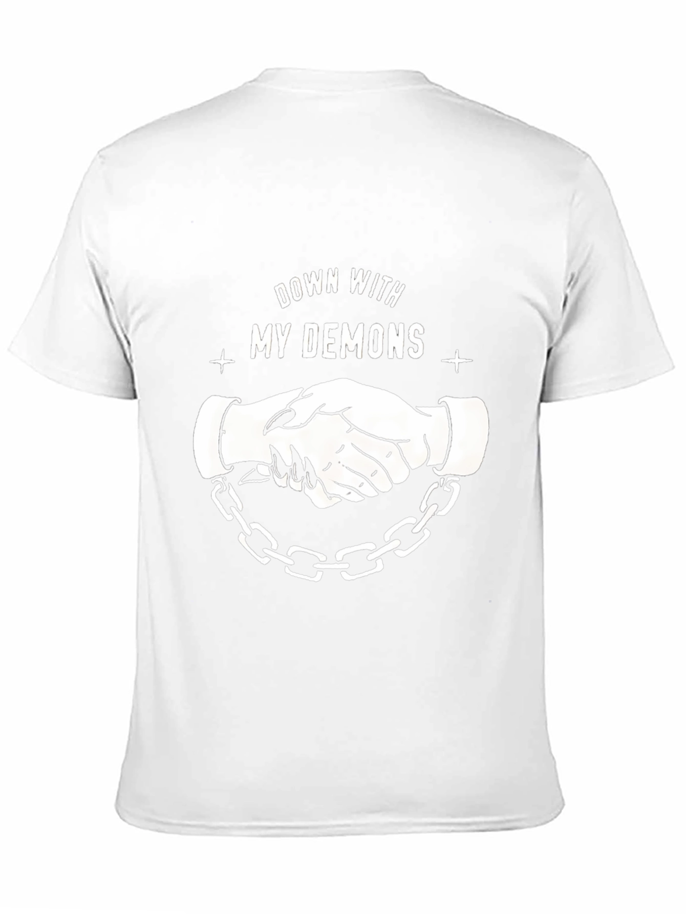 Down With My Demons Graphic Tee - Black Cotton