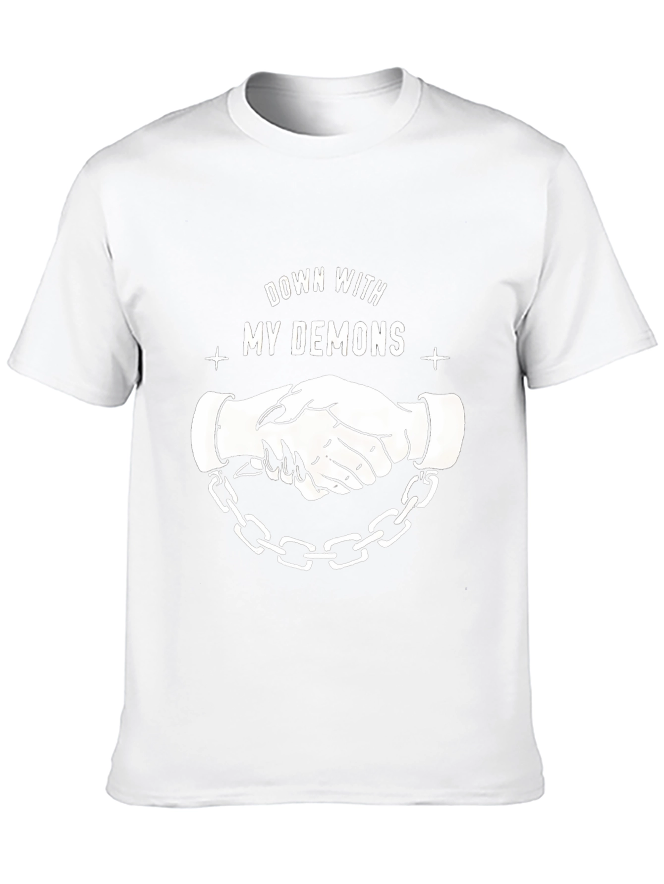 Down With My Demons Graphic Tee - Black Cotton