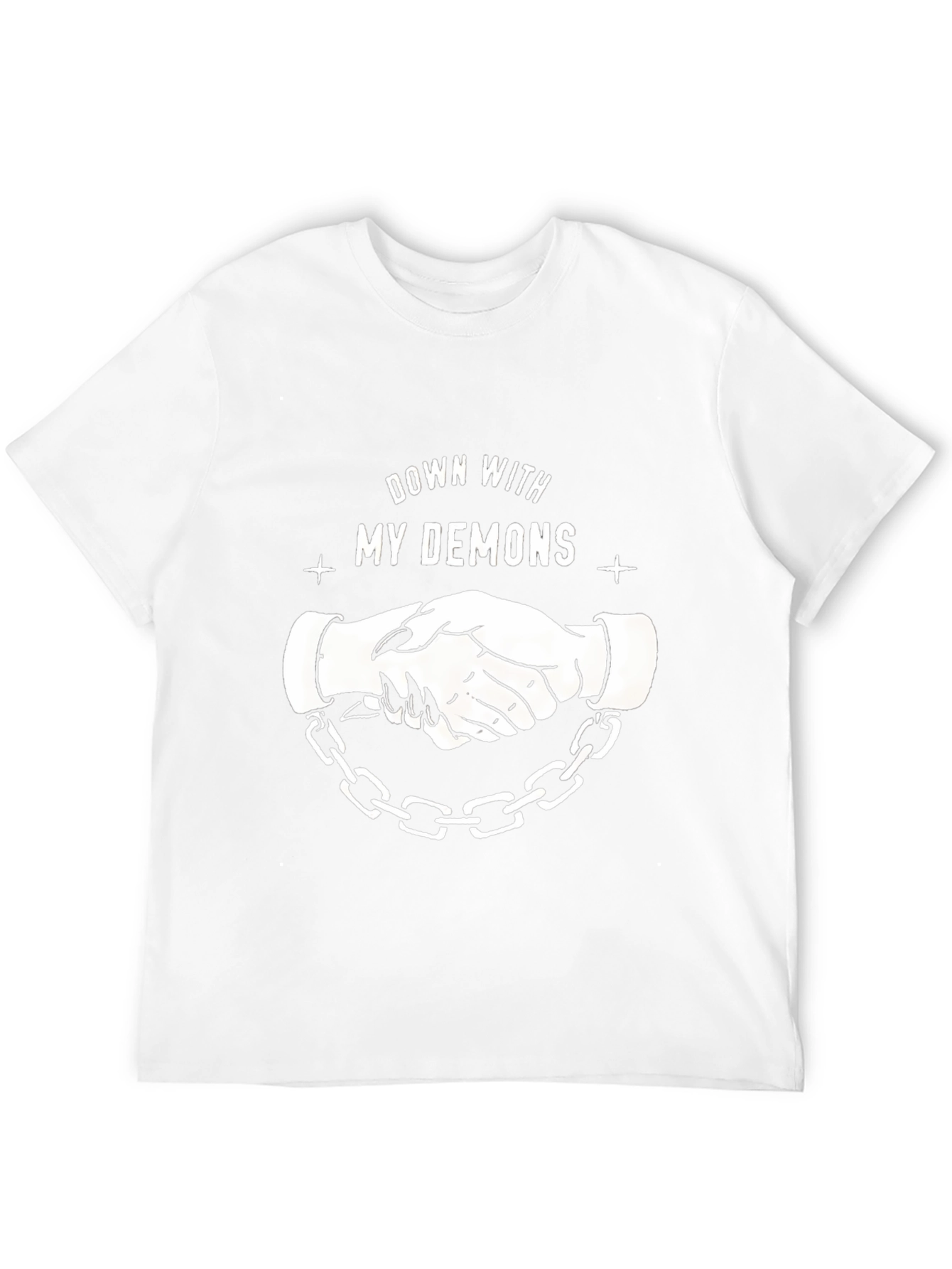 Down With My Demons Graphic Tee - Black Cotton