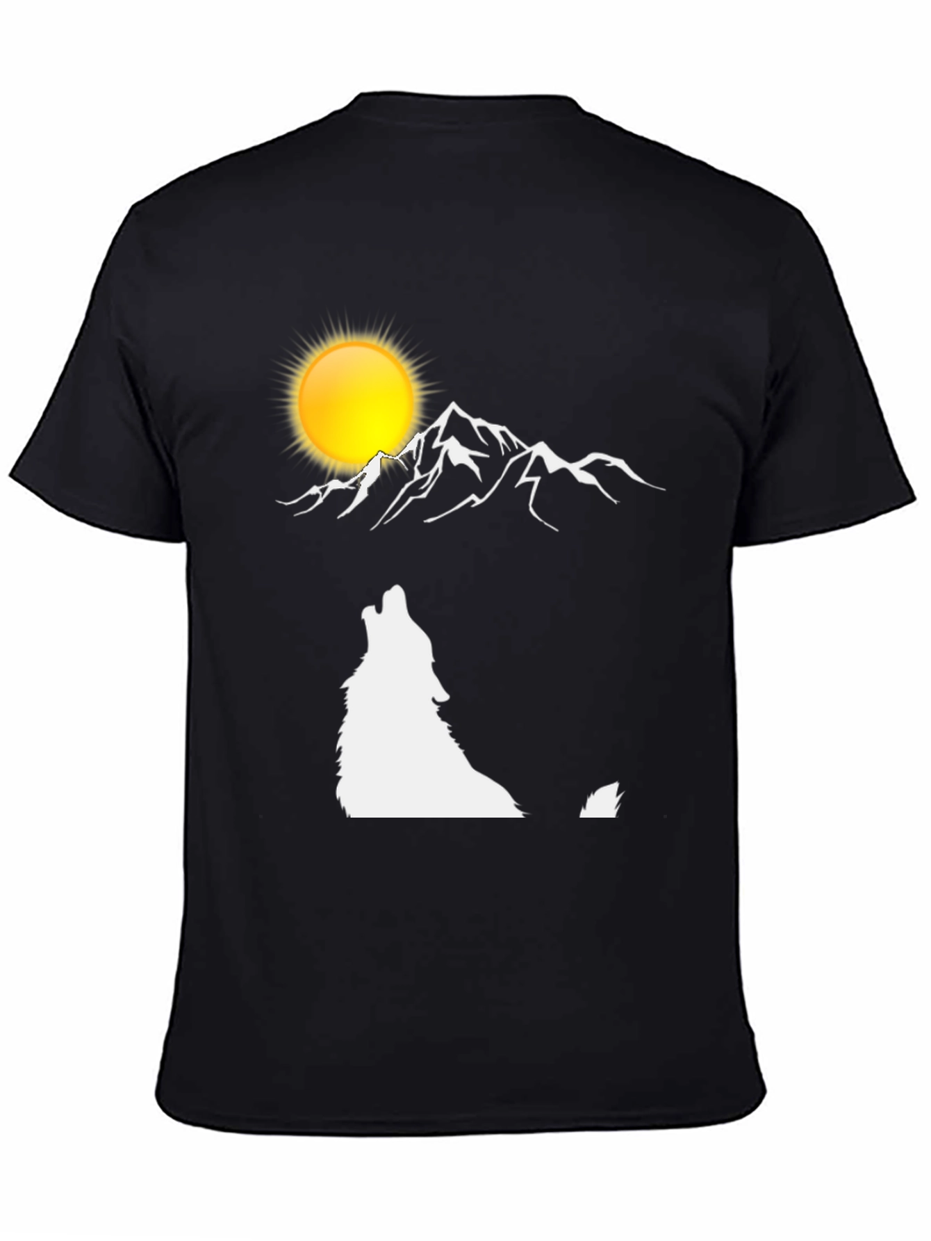 Wolf Moon Mountain Graphic T-Shirt