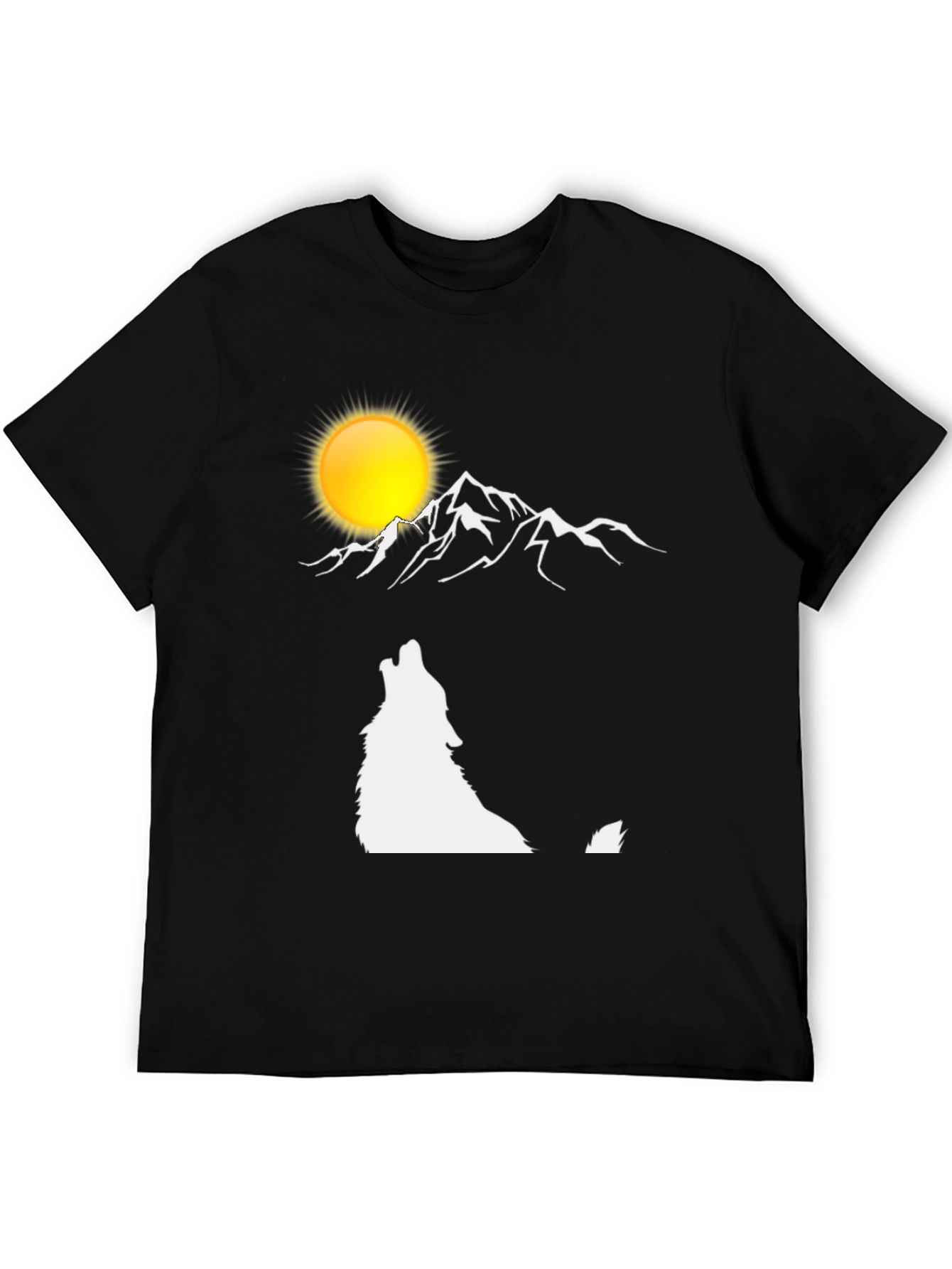 Wolf Moon Mountain Graphic T-Shirt