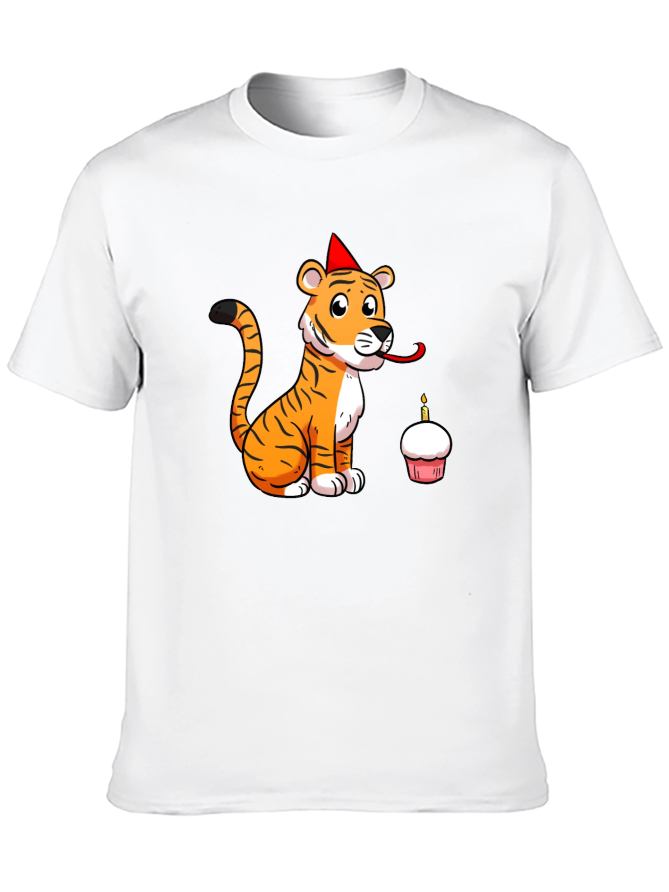 Birthday Tiger Graphic Tee - Black