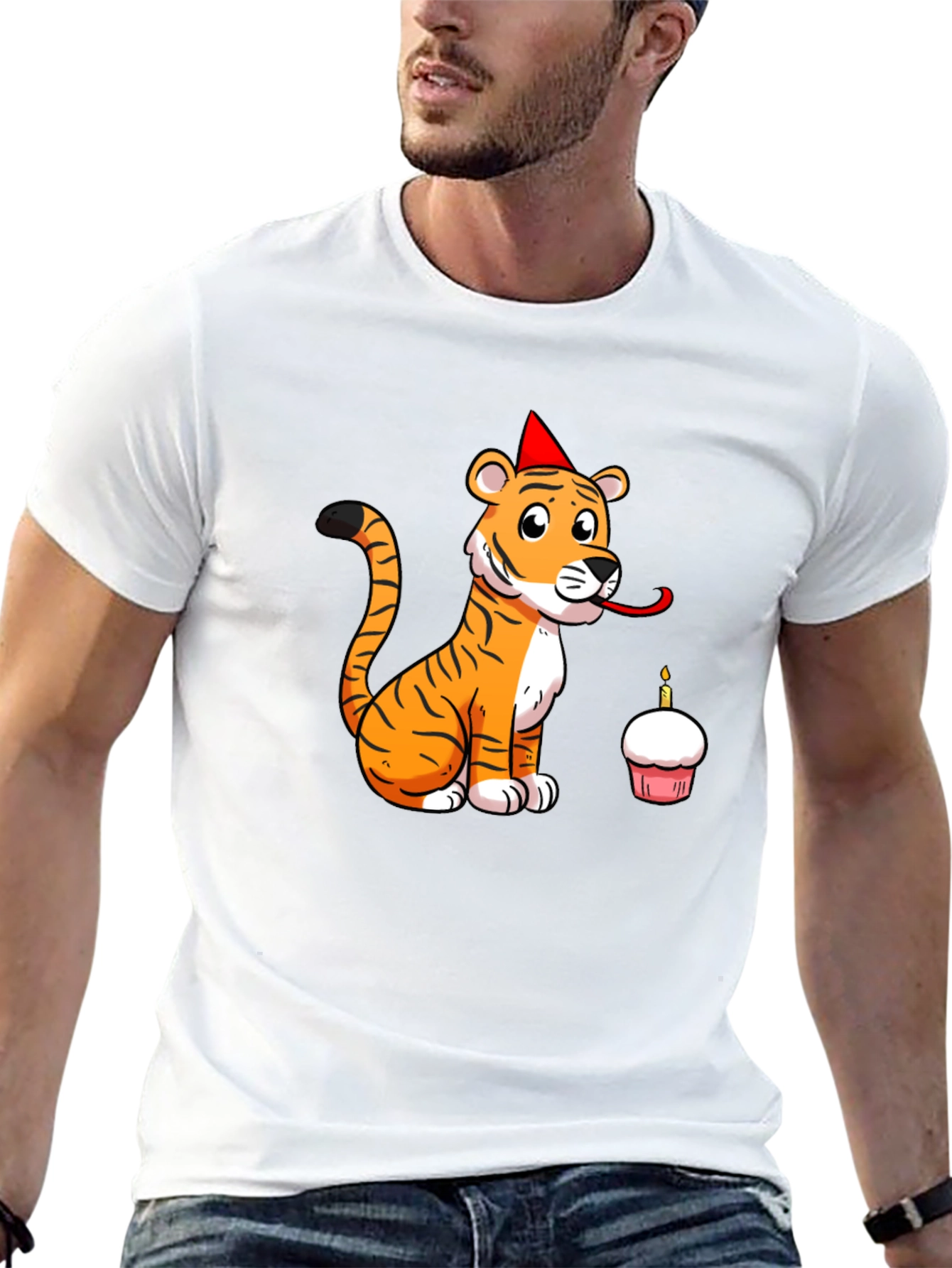 Birthday Tiger Graphic Tee - Black