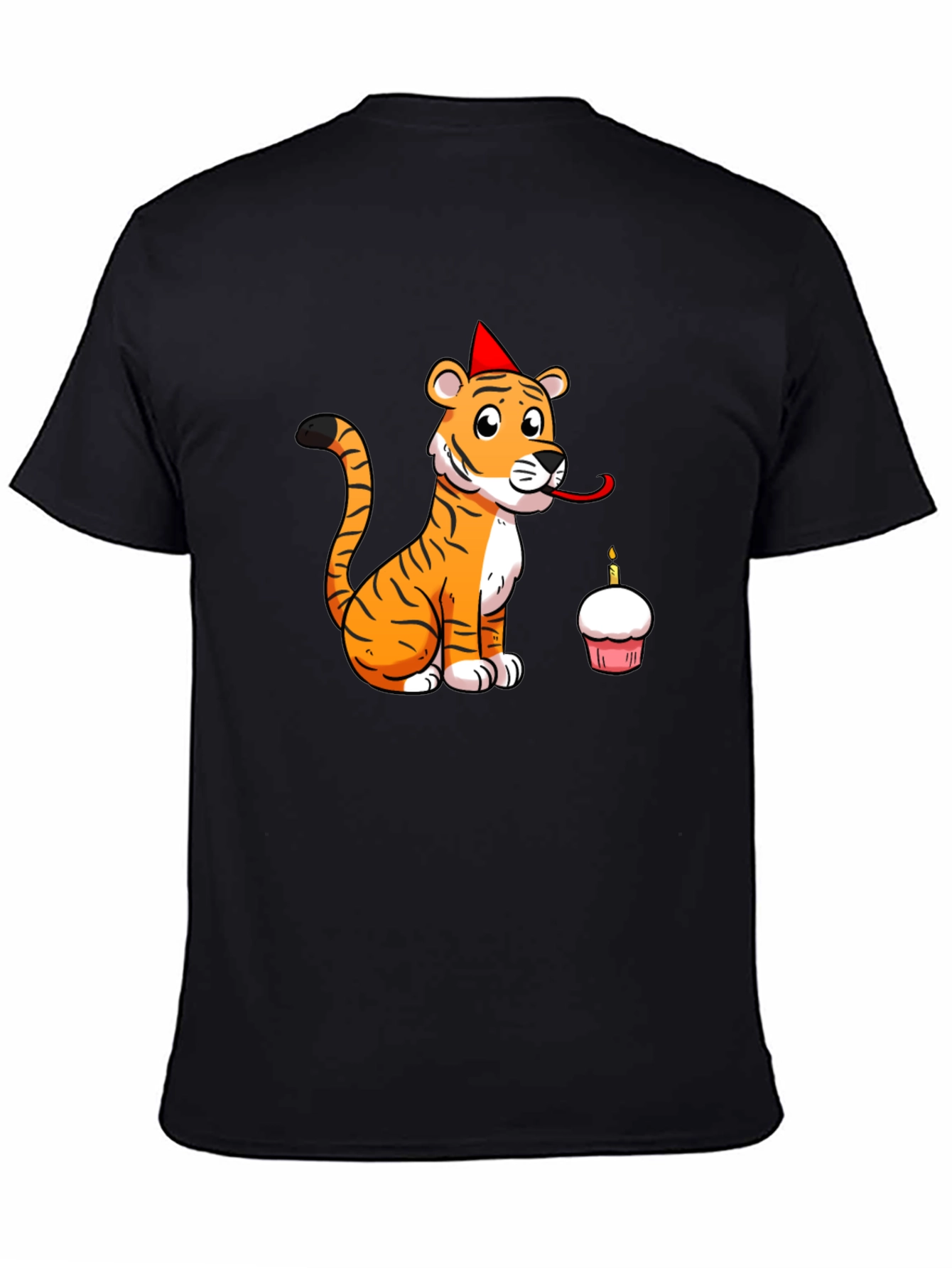 Birthday Tiger Graphic Tee - Black