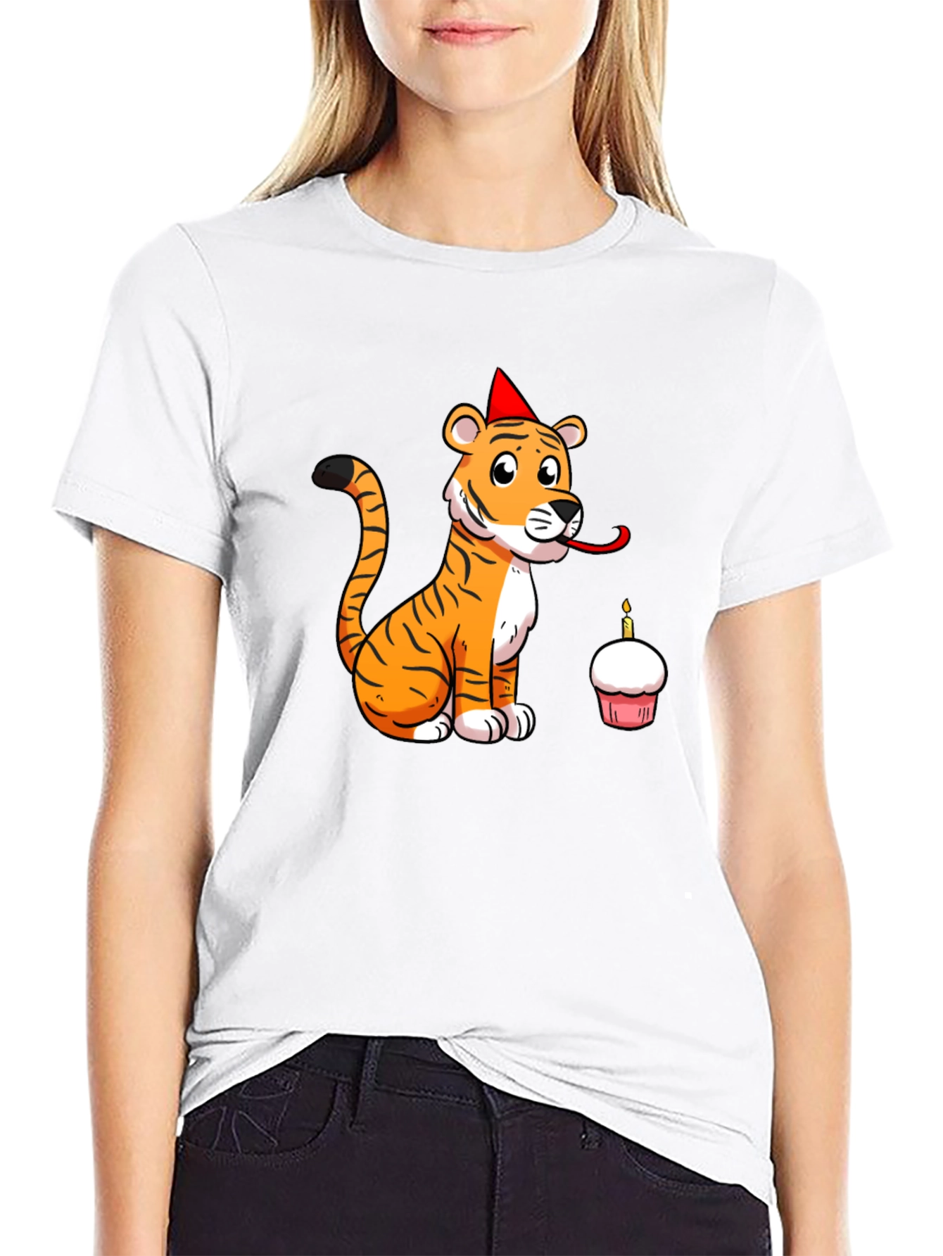 Birthday Tiger Graphic Tee - Black