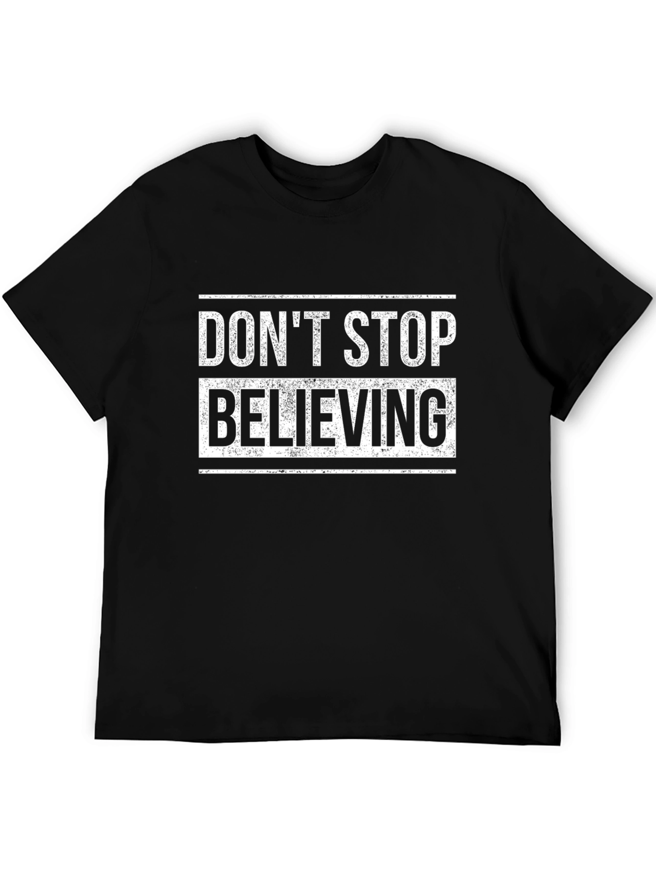 Dont Stop Believing Black Graphic Tee