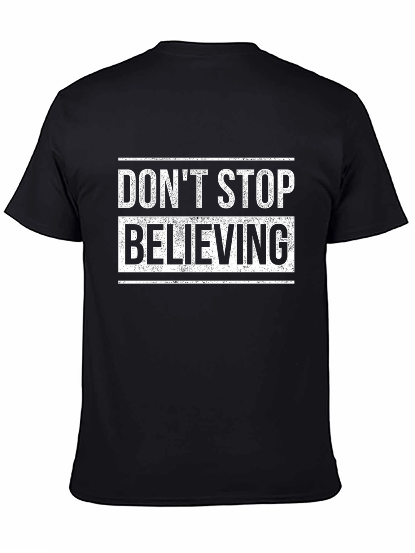 Dont Stop Believing Black Graphic Tee