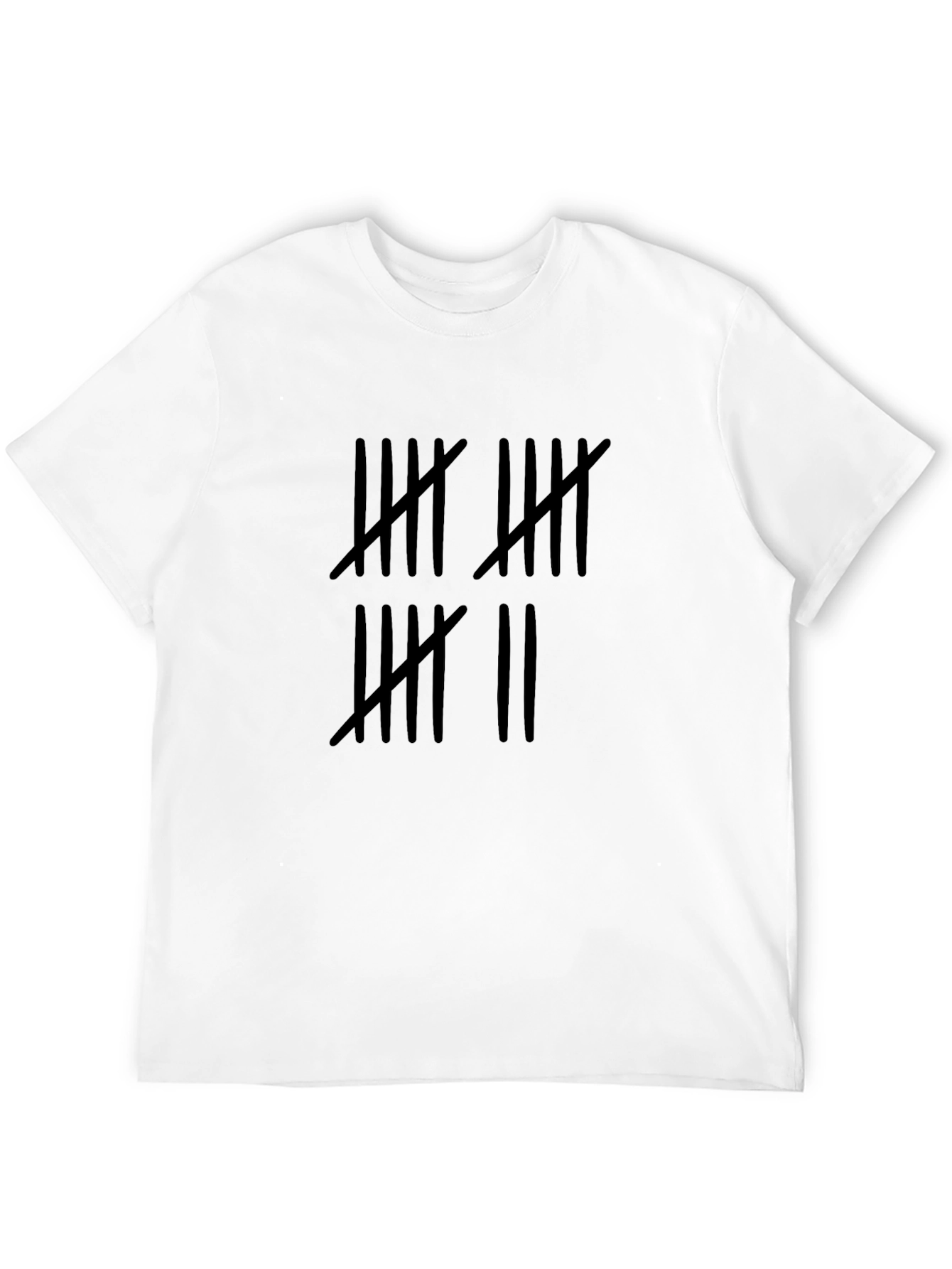 Tally Mark Tee - Count the Days Black Shirt