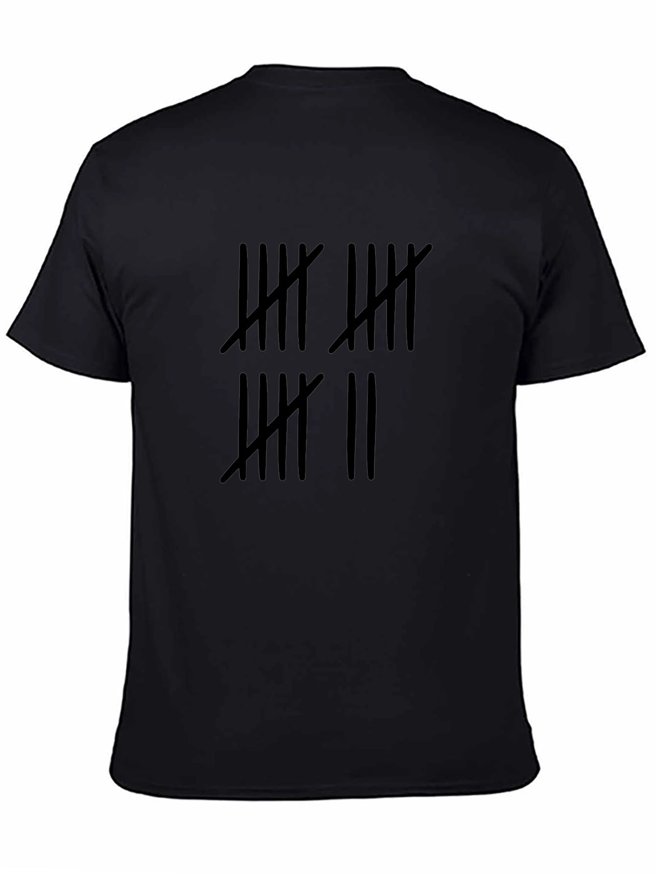 Tally Mark Tee - Count the Days Black Shirt