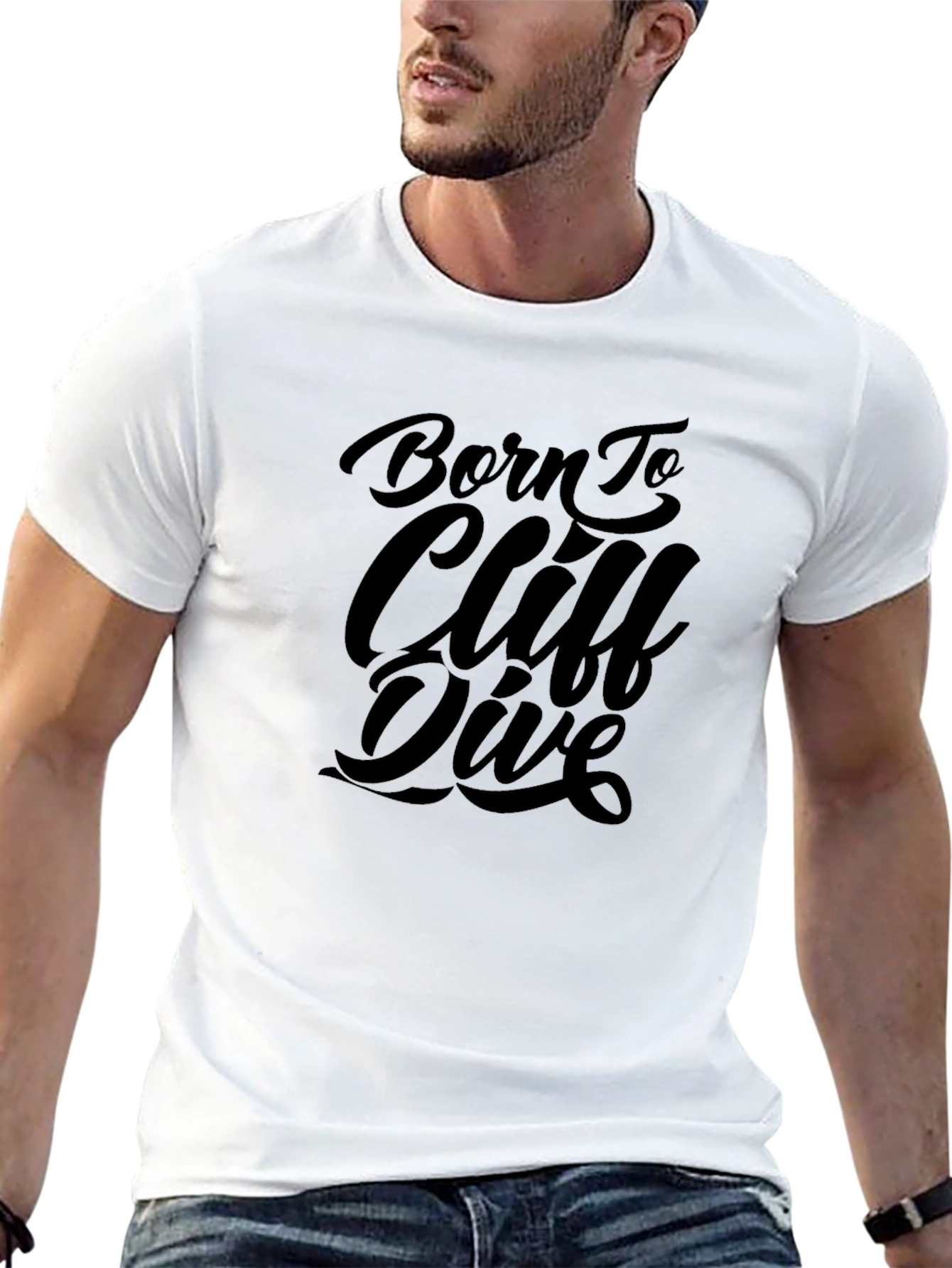 Born to Cliff Dive Black Graphic Tee