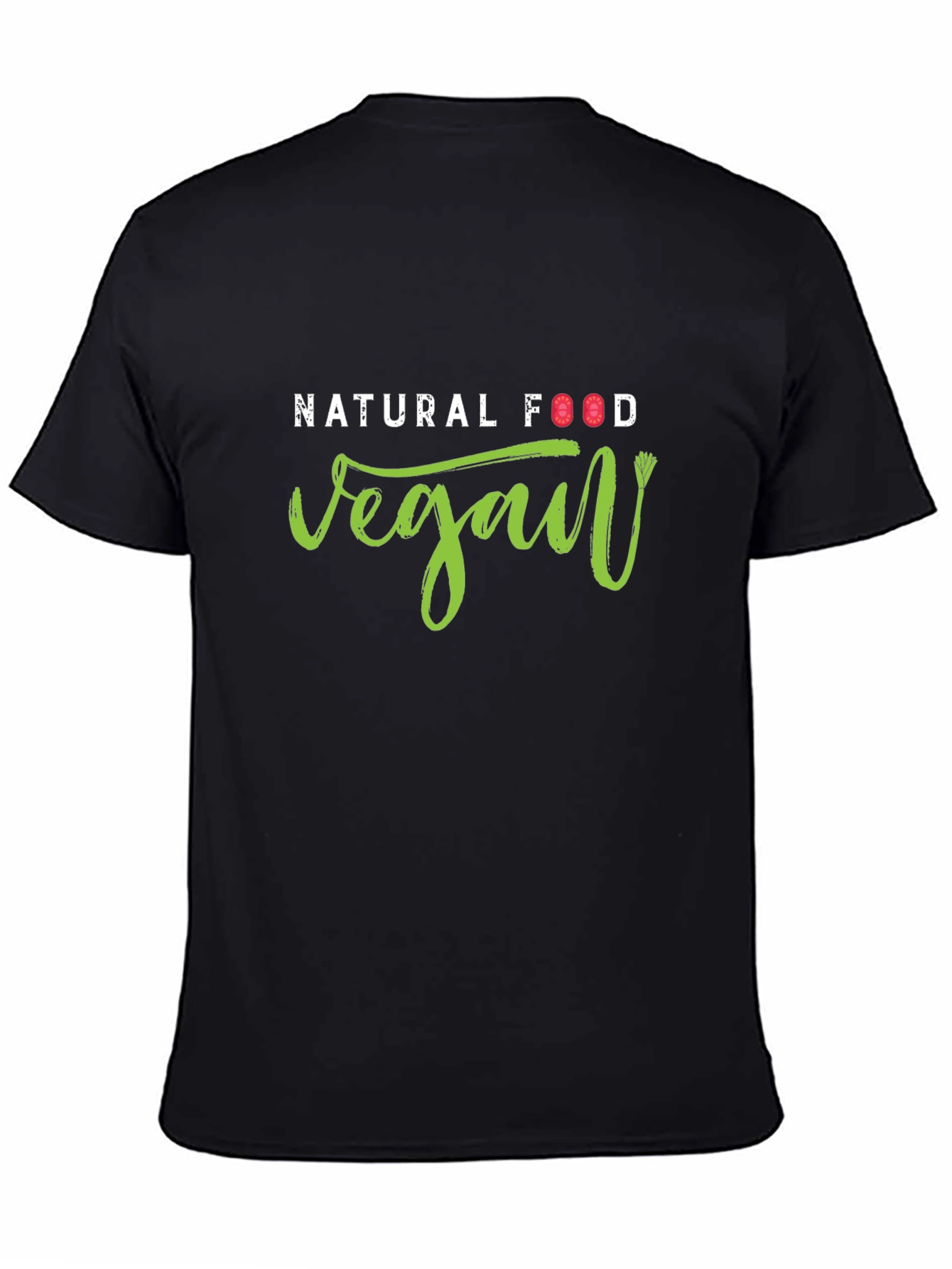 Vegan Natural Food Black T-Shirt