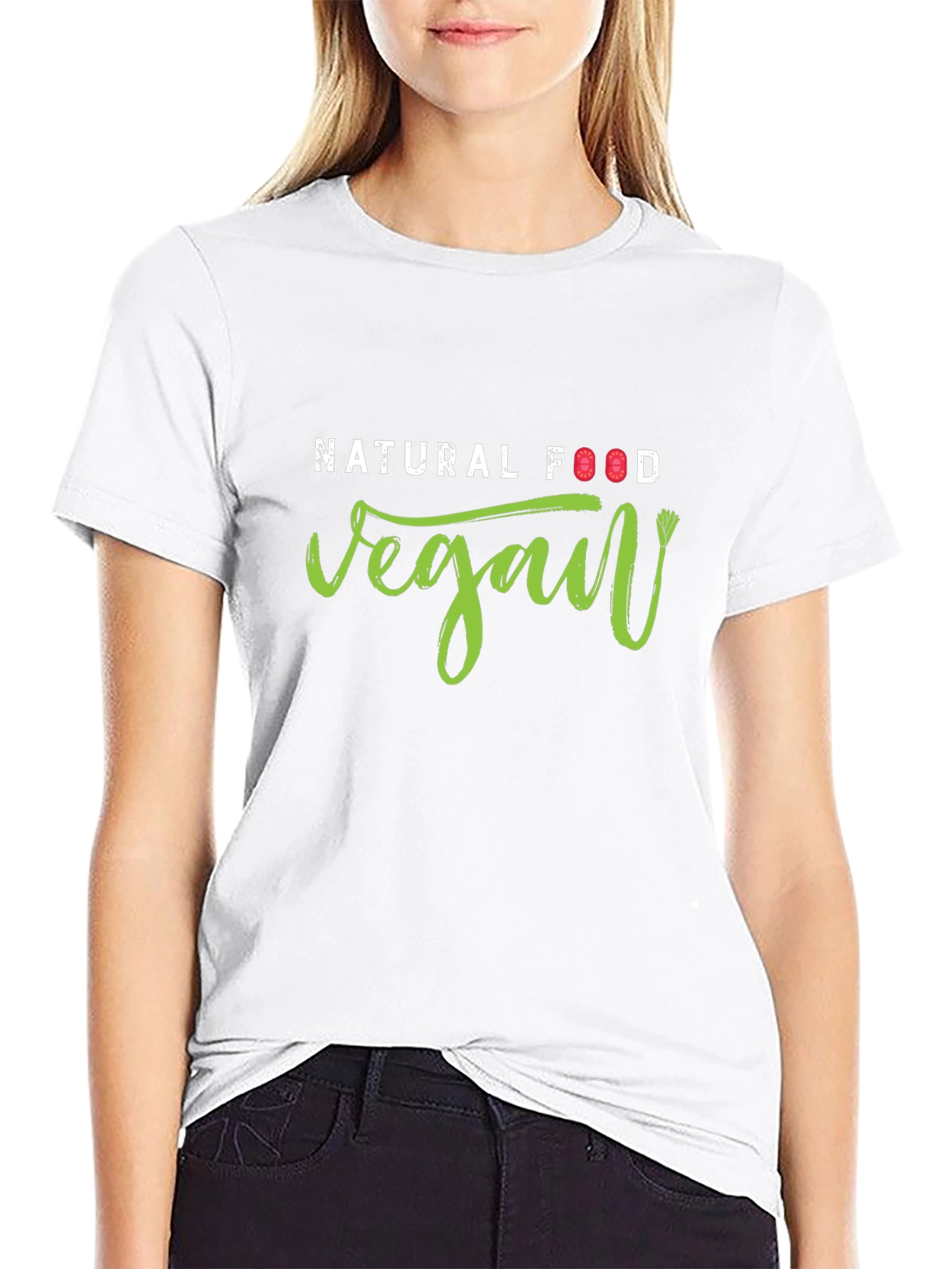 Vegan Natural Food Black T-Shirt