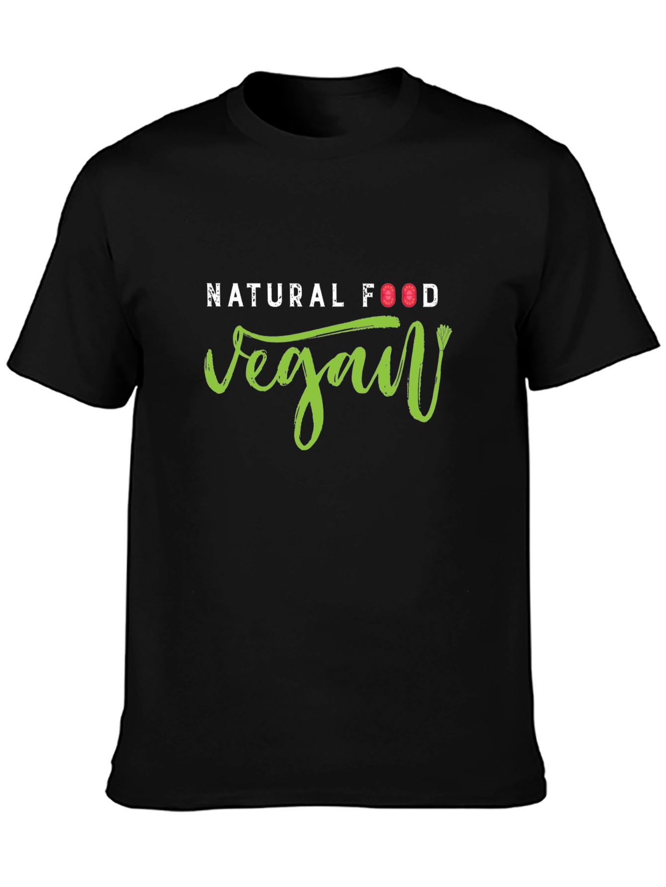 Vegan Natural Food Black T-Shirt