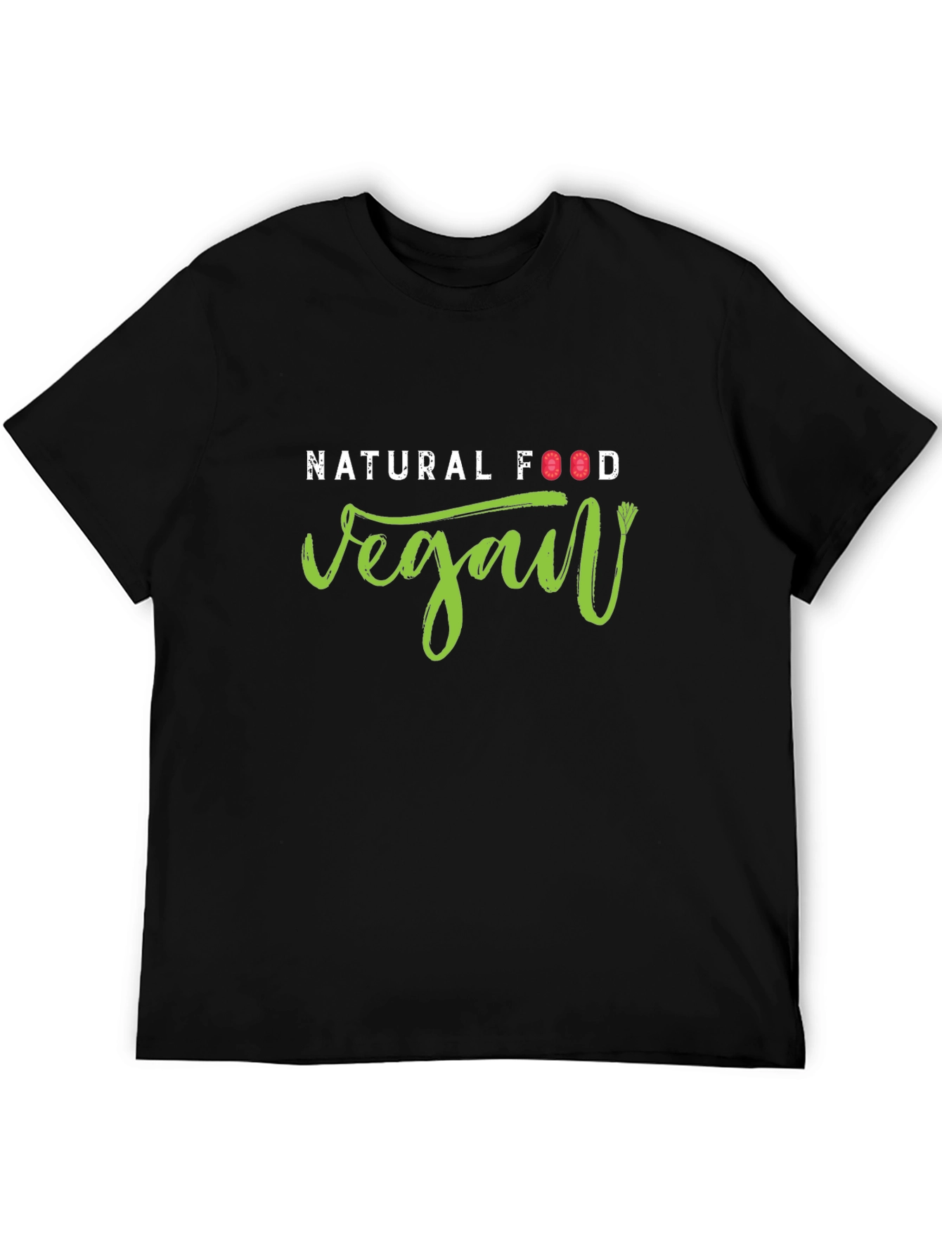 Vegan Natural Food Black T-Shirt