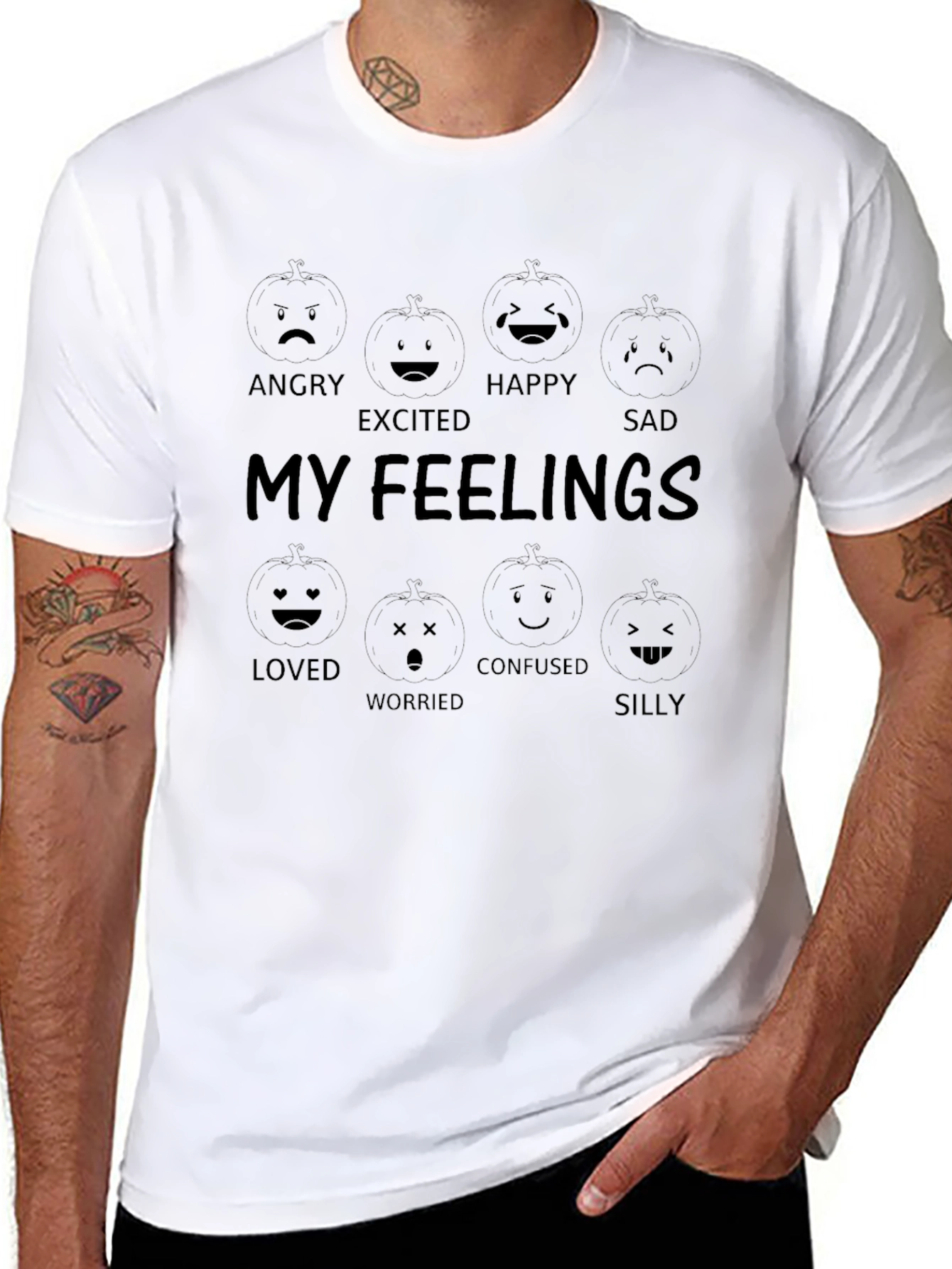 My Feelings Graphic T-Shirt - Black Cotton Tee