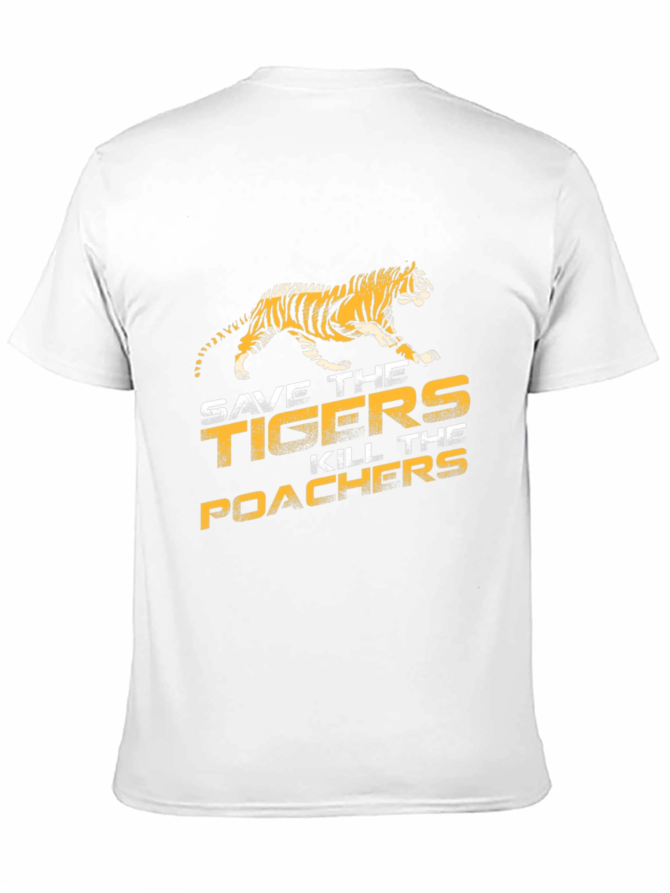 Save The Tigers Graphic Tee - Black Cotton T-Shirt